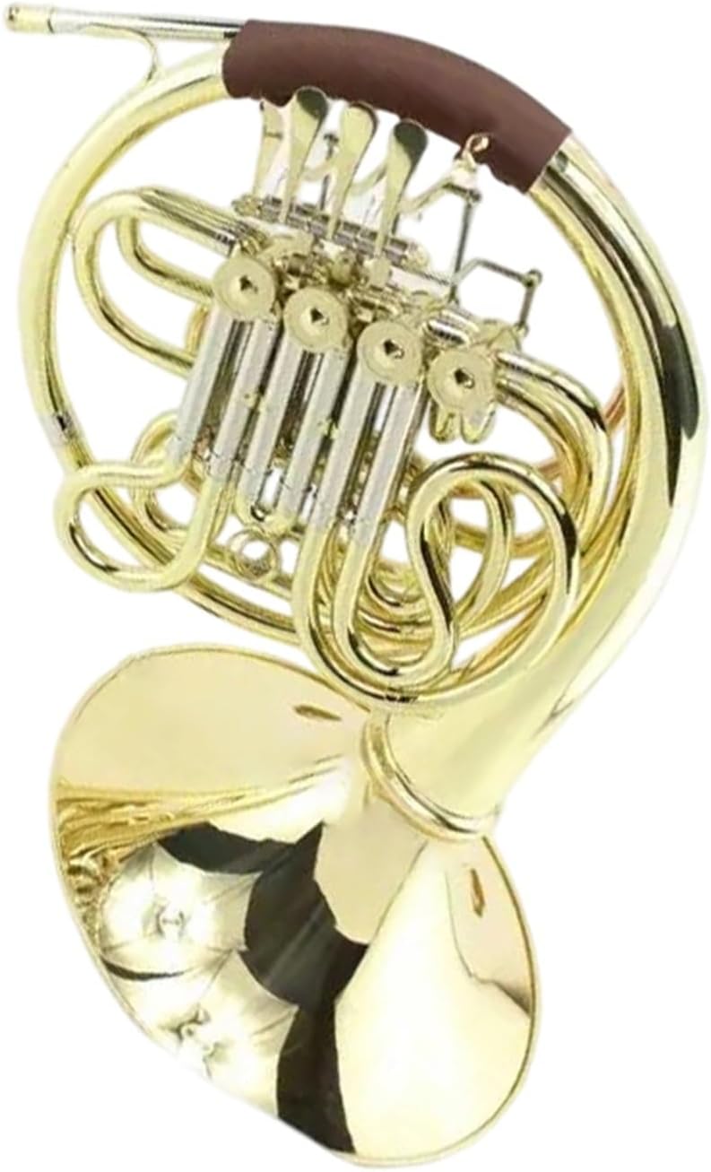 4 Key French Horn Brass Gold Lacquer French Horn Double 4 FB B F Key With Mouthpiece Box
