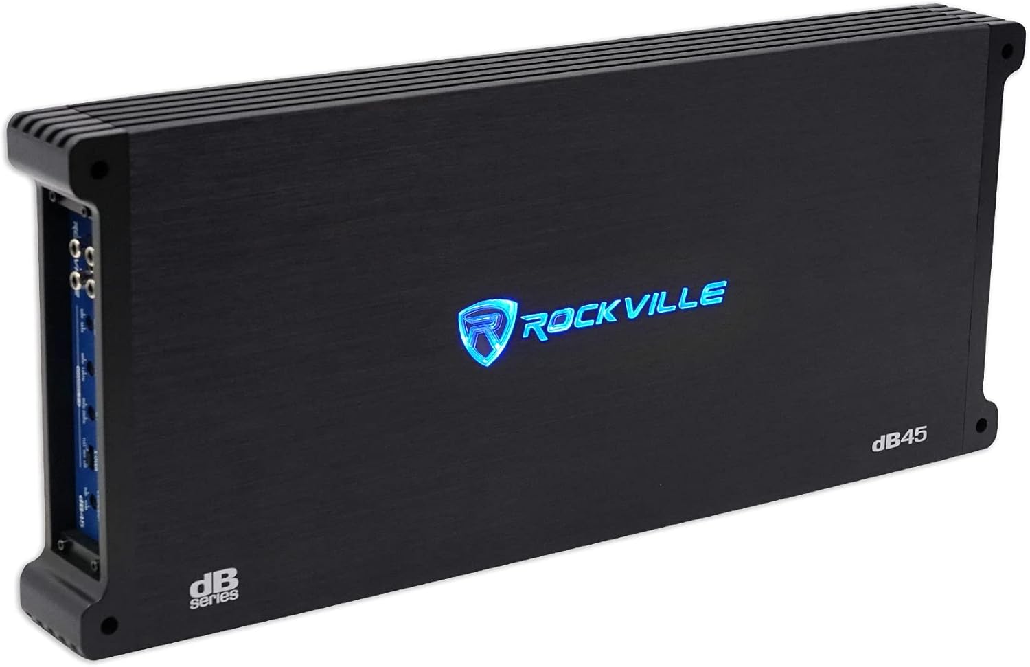 Rockville dB45 3200W 4-Channel 2-Ohm Car Amplifier, High-Speed MOSFET, Adjustable Crossover, LED, Remote Sub Control, Perfect for Car Audio and Subs