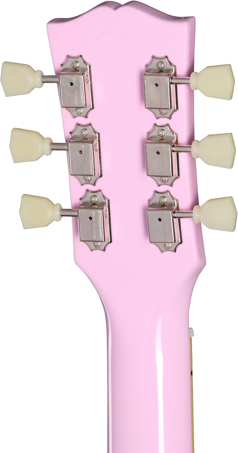 Epiphone Inspired by Gibson Custom J-180 Long Scale Acoustic Electric Jumbo, Pink with Hard Case