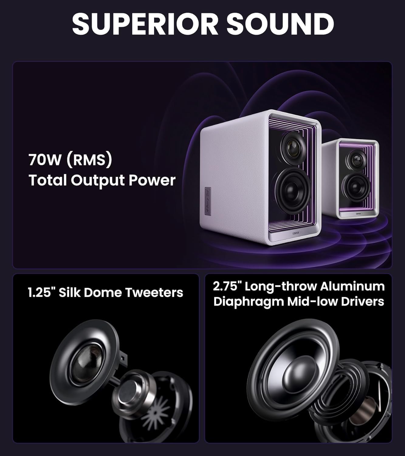 Edifier QR65 Desktop Active Monitor with 2.75