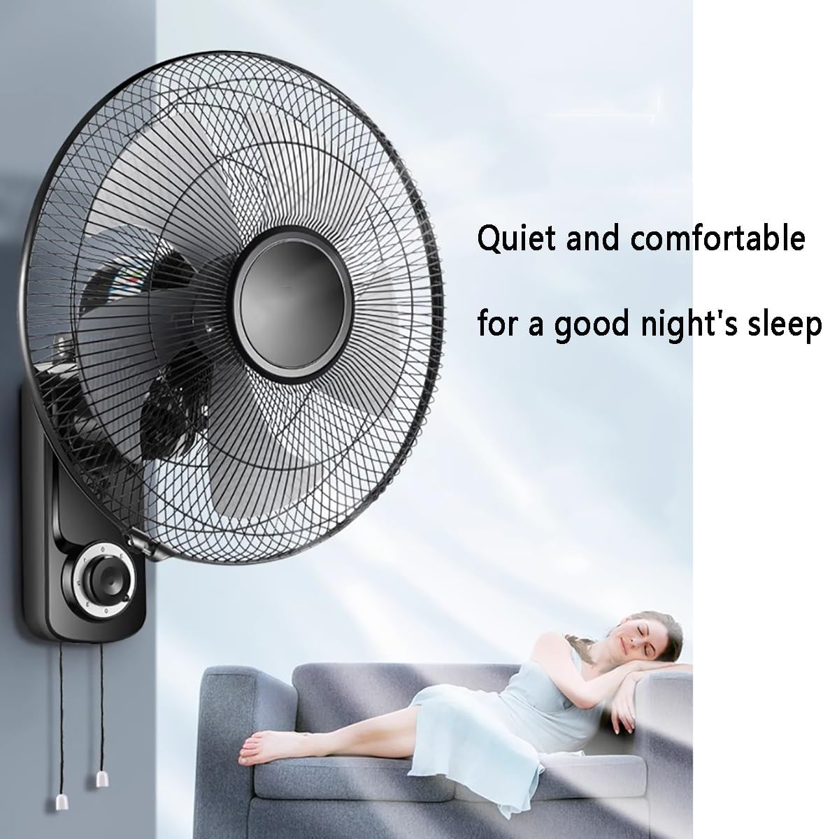 18 Inch Industrial Wall Mount Fan,16 Inch Oscillating Wall Mount Fan,Heavy Duty Fan For Industrial Use,Easy Operation and Powerful,(manual/remote control) (Color : Manual, Size : 18in)