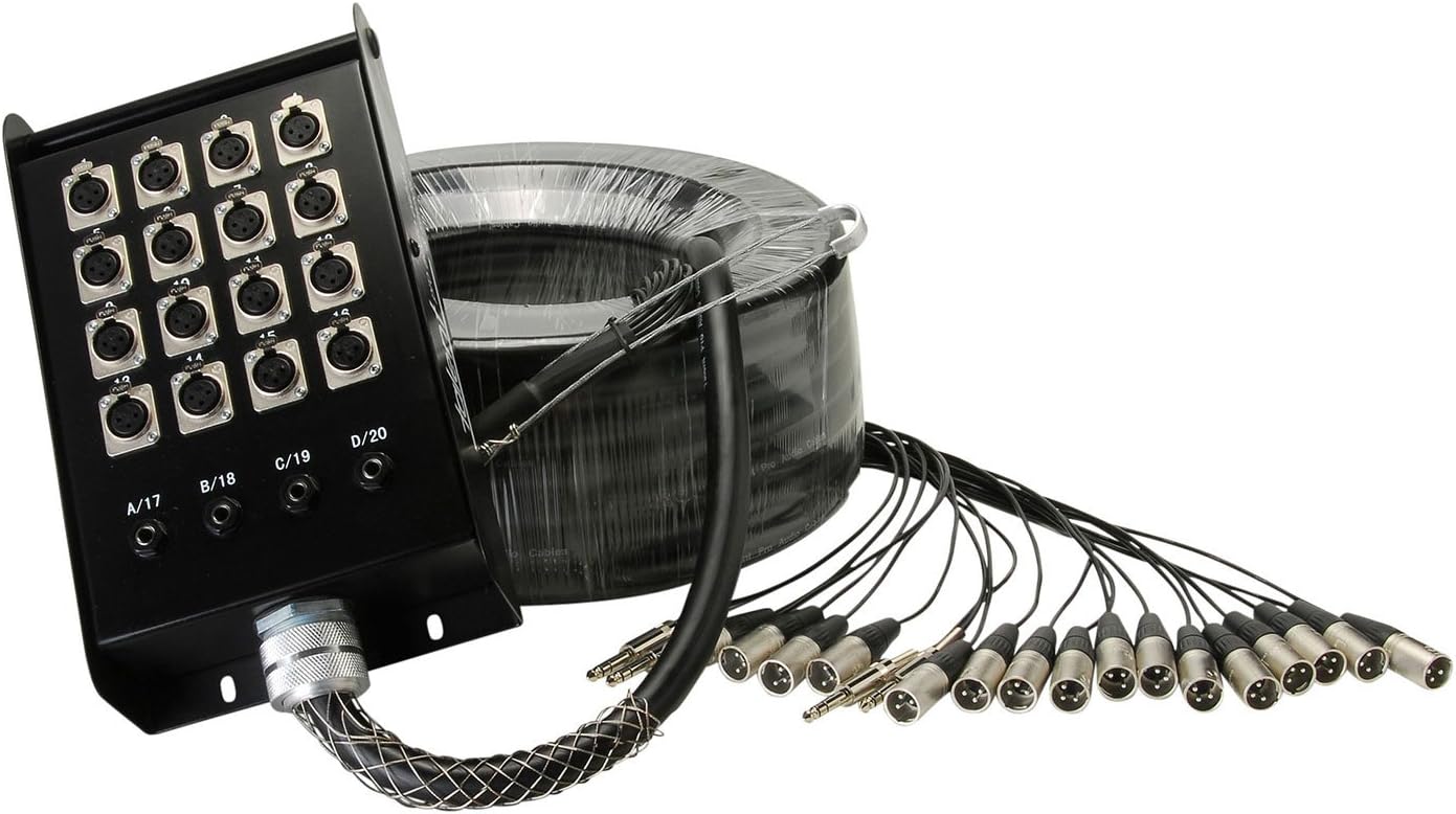 Talent SS164XQ150 Stage Snake 16x4 XLR Send TRS Return 150 ft.
