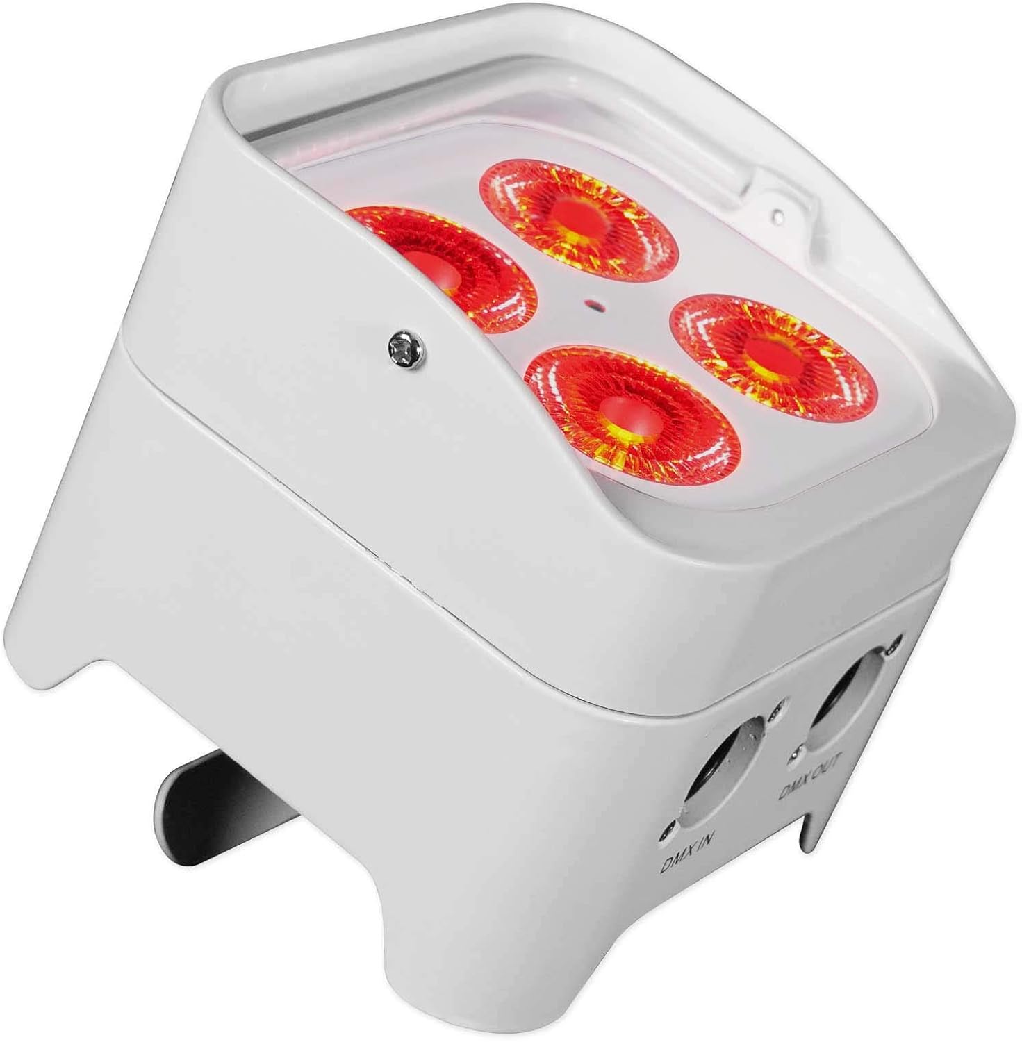 (6) Rockville Best PAR 50 White Rechargeable Wash Lights w/Wireless DMX+Backpack