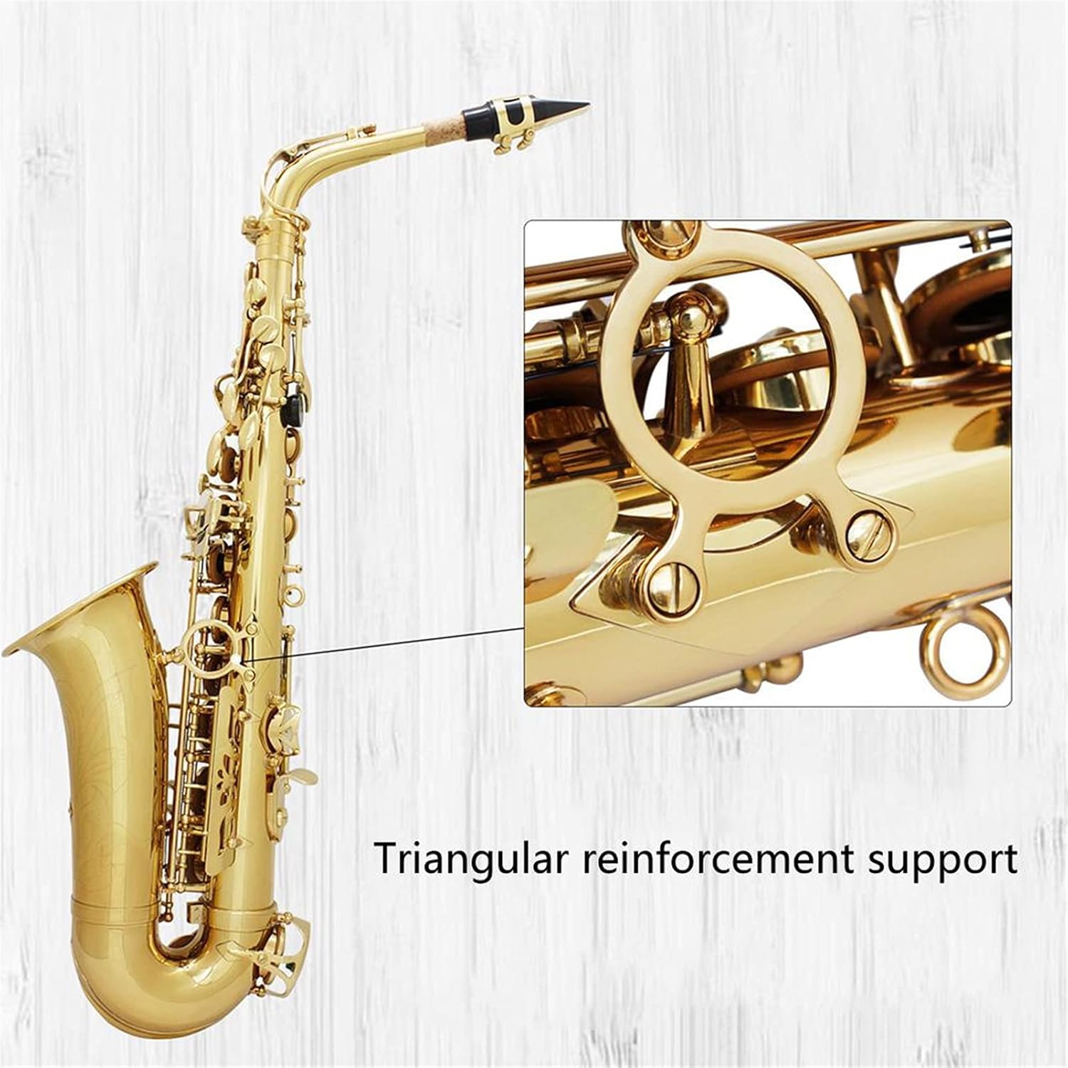 KESHUO Alto Saxophone EB E Flat Professional Woodwind Instrument Brass Sax with Box & Mouthpiece Musical Instrument Accessories Brass Sax Beginners Kit