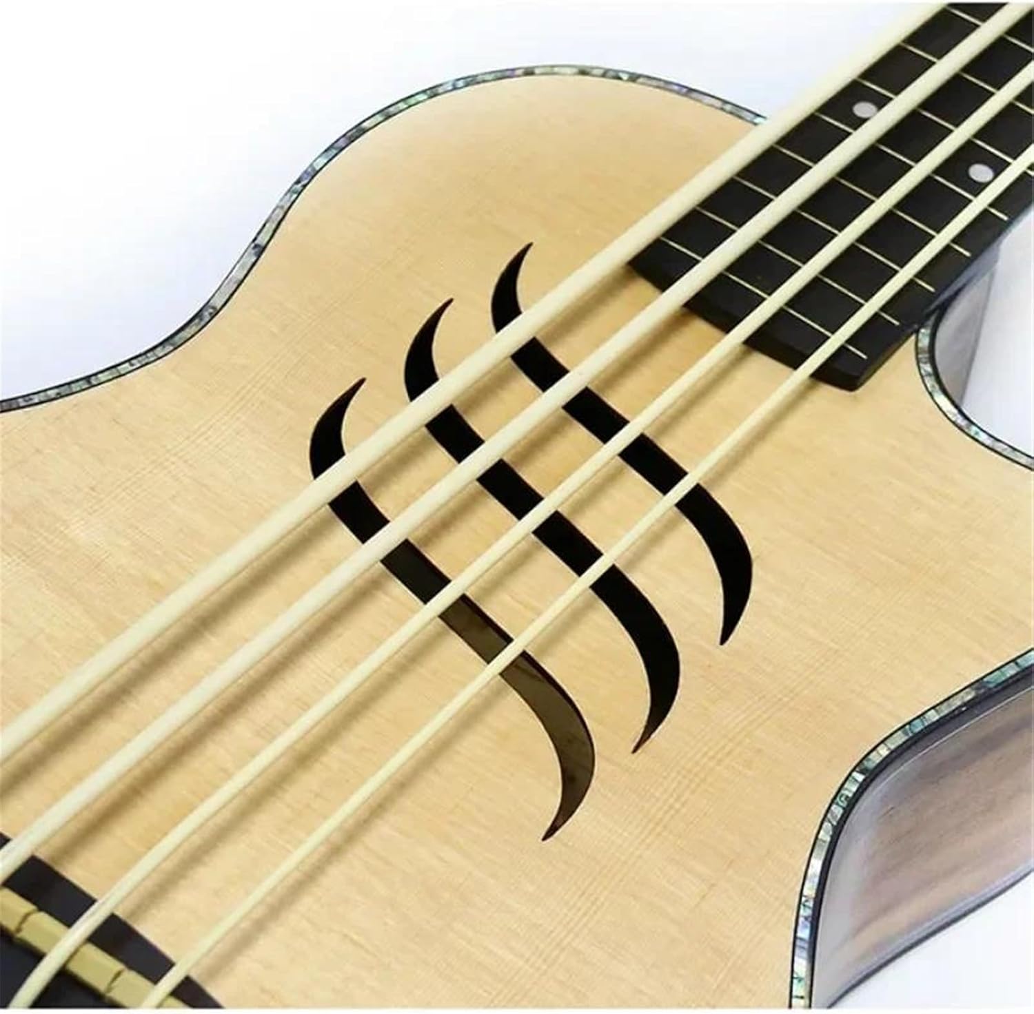 Adult Ukulele Acoustic Electric Solid Spruce Fretless Ukulele Bass 30 Inch Guitar 30 Inch 4 String Mini Electric Guitar Pickup