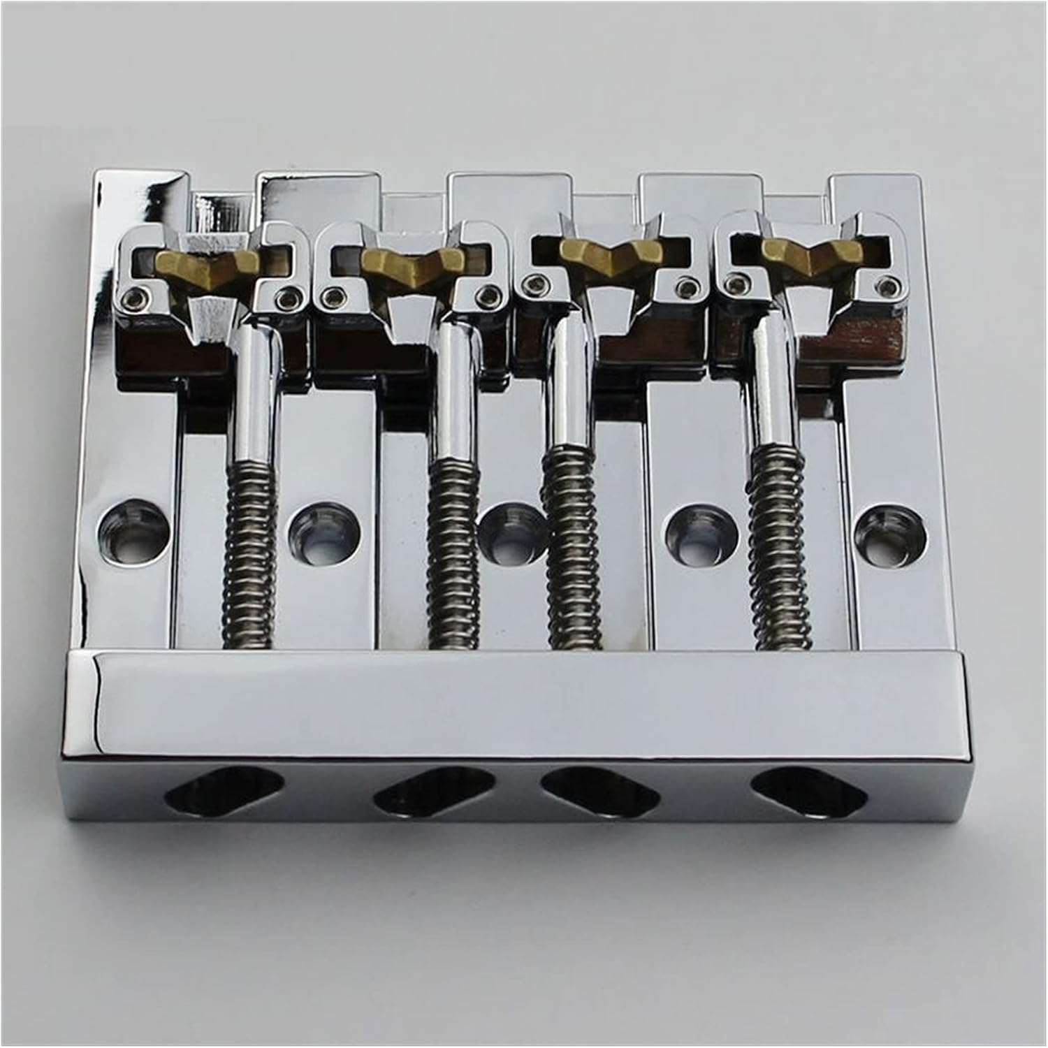 Electric Guitar Bridge Saddle New Bass Bridge 4 String Modification Badass Bass-Chrome Guitar Tailpiece
