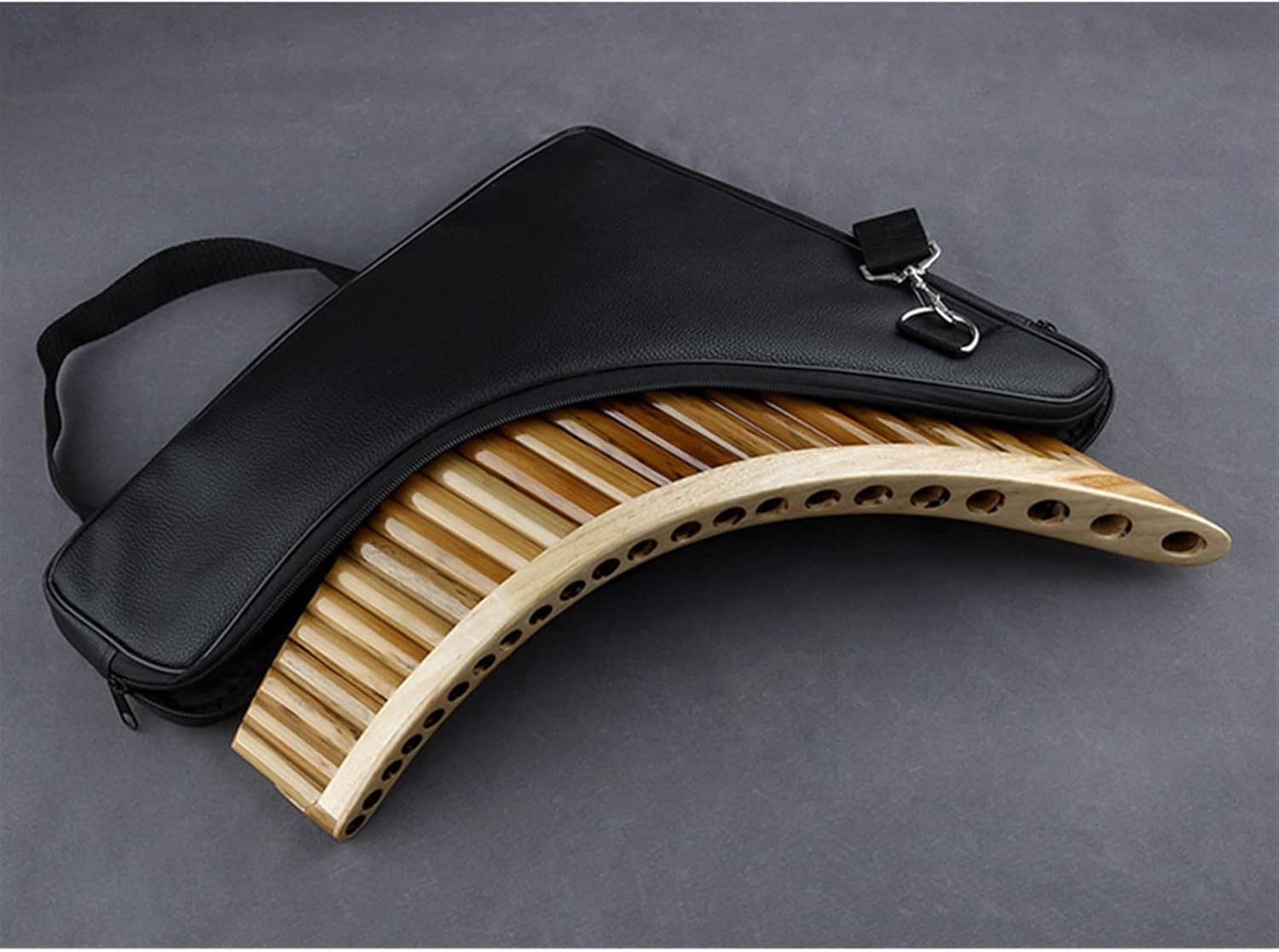 25 Pipes Pan Flute Bamboo Pan Flute Panpipes G Key Handmade Woodwind Instrument in G Key (Color : Left)