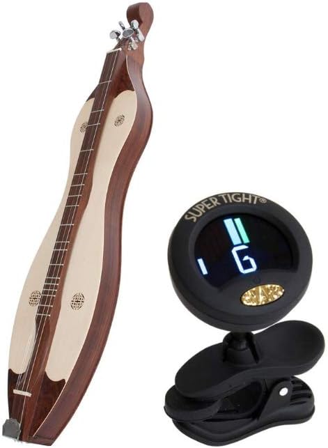 Roosebeck Grace Mountain Package includes: Dulcimer 4-string Vaulted Knotwork + Snark Clip-On Chromatic Tuner