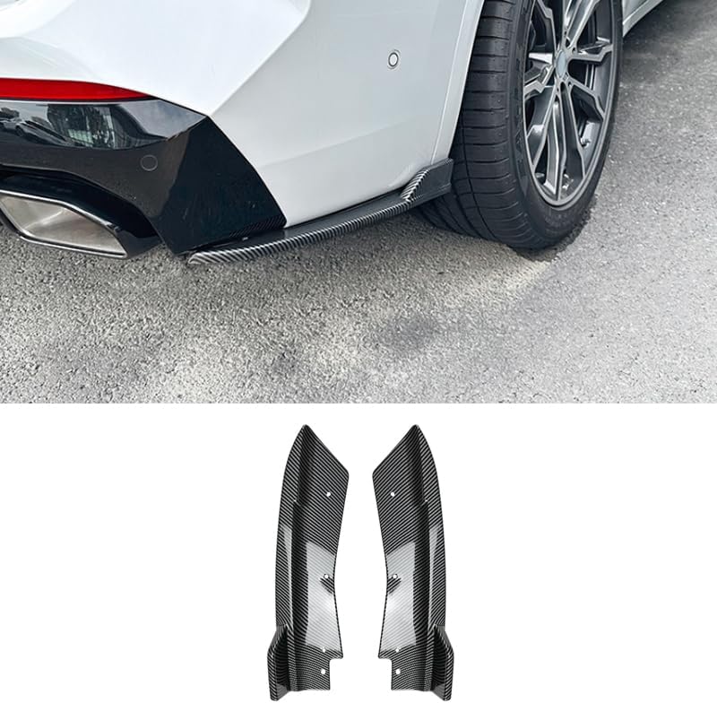 Car Accessories for BMW X3 G01 LCI M Sport 2022+ Rear Bumper Side Corner Splitter TrimABS (Carbon Fiber Style) 2PCS