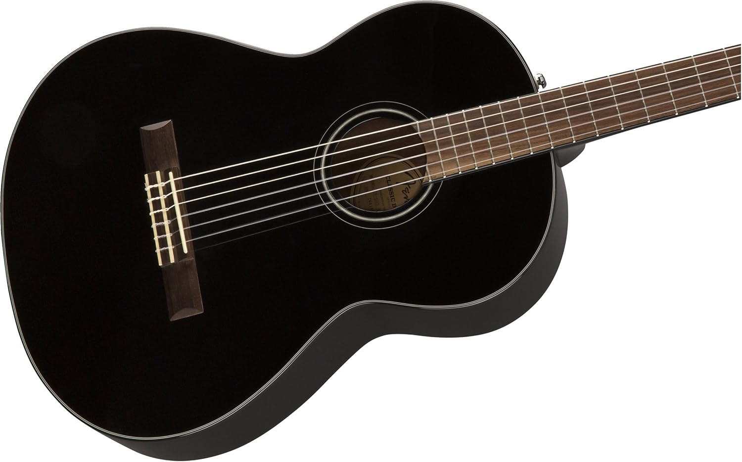 Fender CN-60S Concert Nylon String Acoustic Guitar, Black