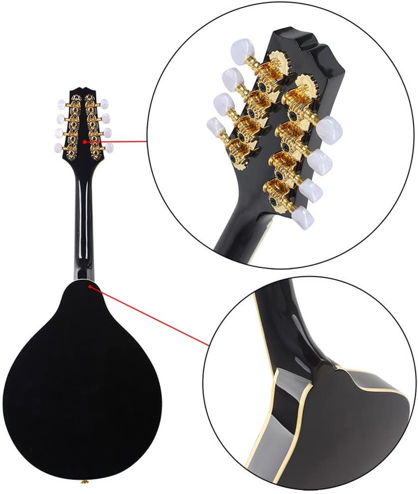 Mandolin Instrument Electric, Sunset Color Mandolin Strings Cloth Music Instruments For Adults with 3 meters Cable for Beginner Adults Teens Adults