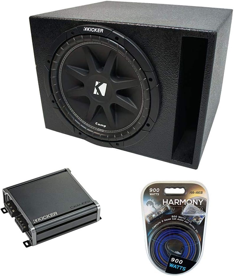 Harmony Audio Bundle with Universal Car Stereo Rhino Coated Ported 12