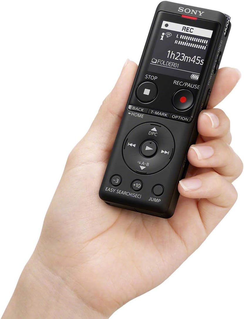 Sony ICD-UX570 Ultra-Compact Digital Voice Recorder Stereo Recording, Noise Cancellation, USB Direct, Long Battery, Easy File Transfer, Expandable Memory, Batteries Included