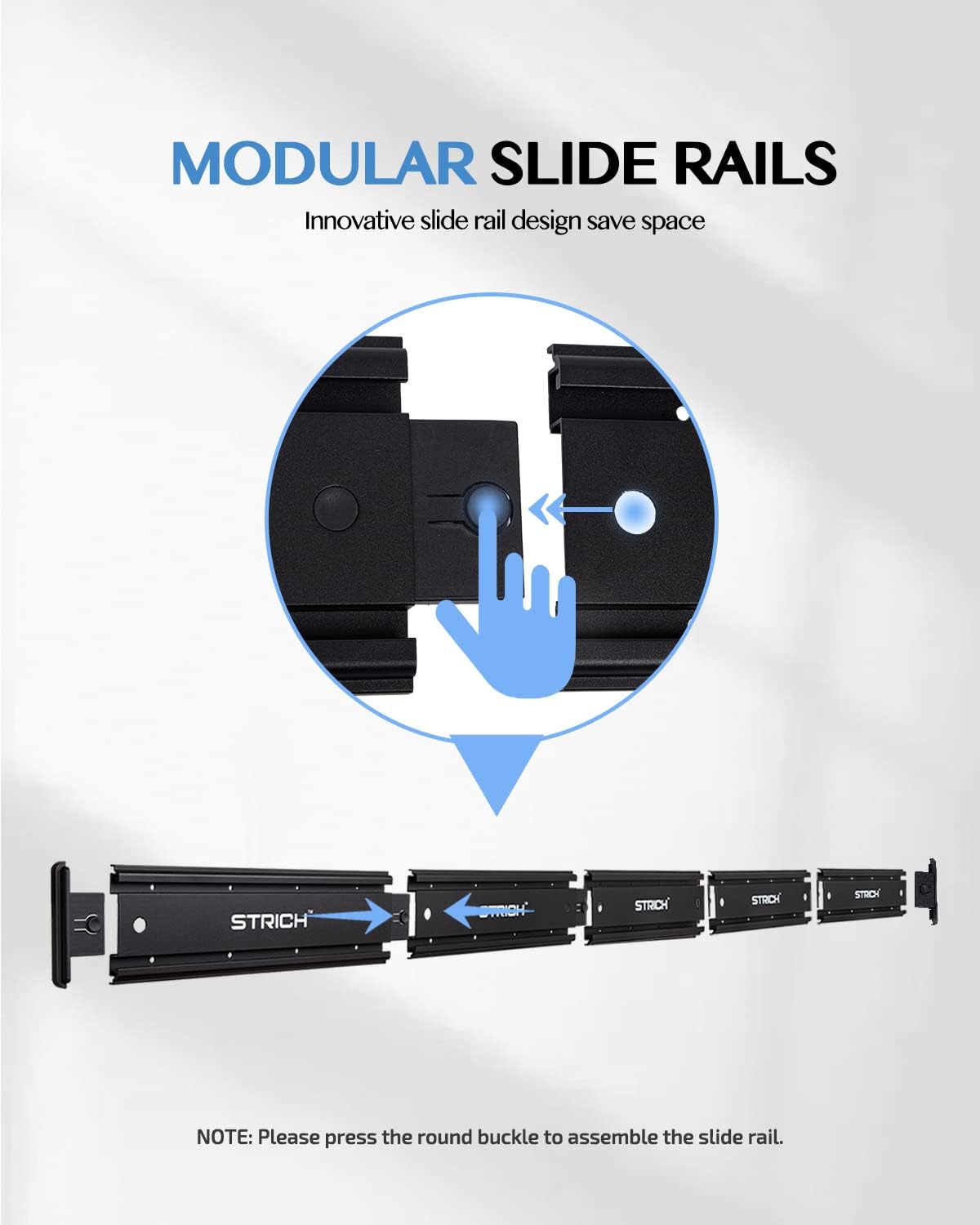 STRICH Guitar Wall Mount Hangers for Multiple Guitars, Holds 8 Guitars, Strong Aluminum Metal Guitar Stand Rack Bass Holder, Adjustable Instruments Display Set, SMH-08A