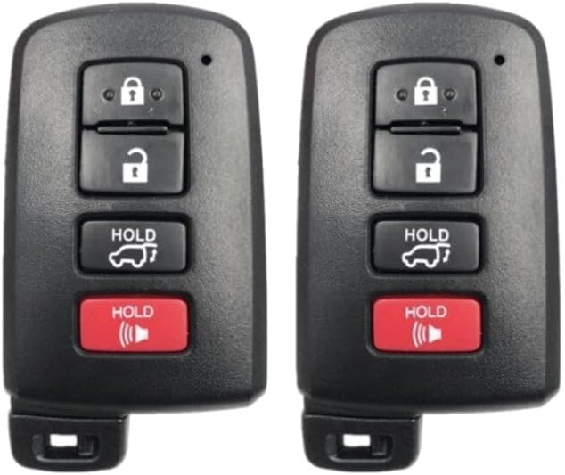 Replcament Smart Key Fob for Toyota Highlander 2018 FCC HYQ14FBA Part Number 89904-0E121 899040E121 89904-0E120 899040E120 Pack of 2