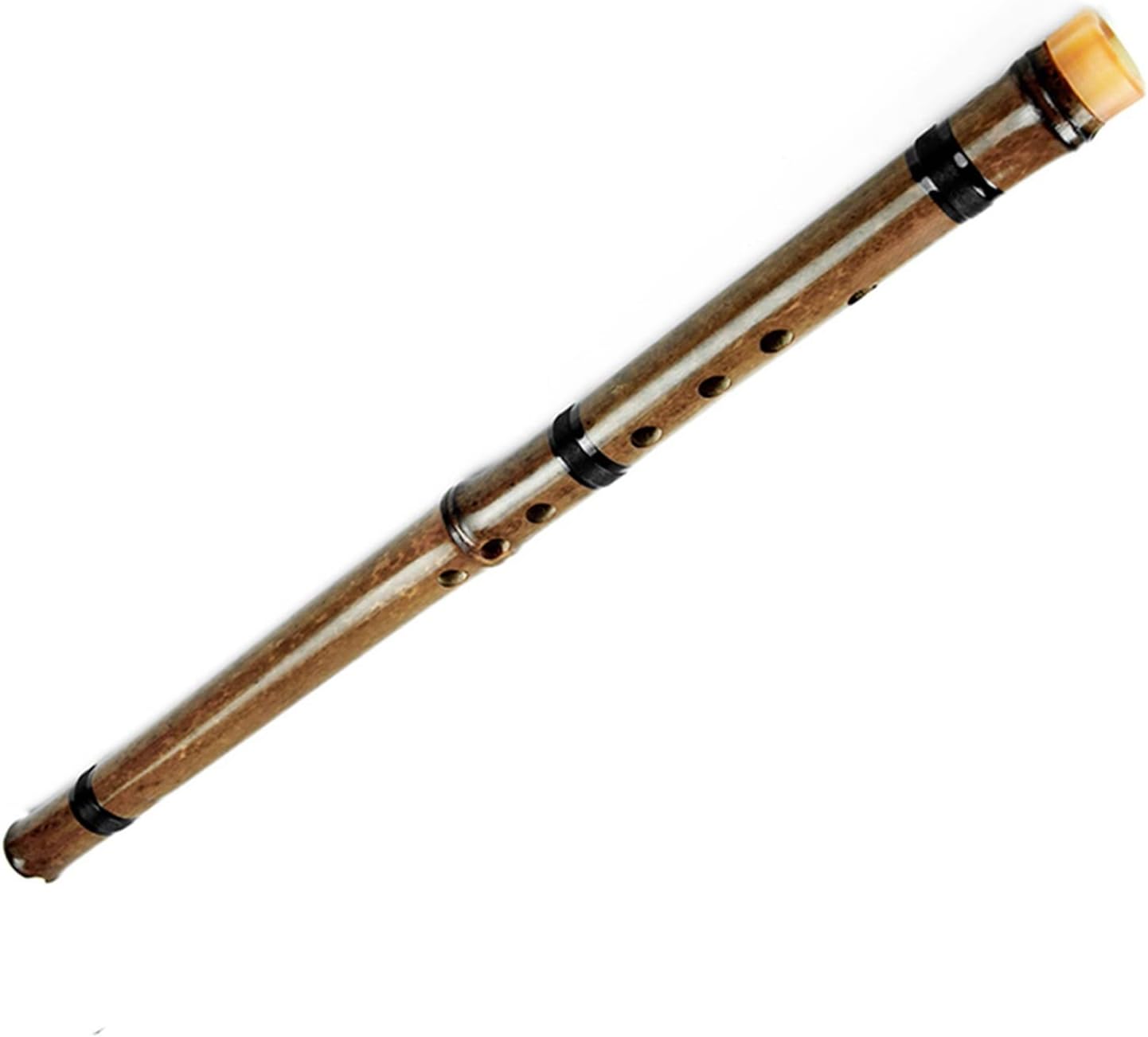 TSTS Chinese Bamboo Flute Brown Vertical Bamboo Flute with Black Line Musical Instruments Traditional Chinese Woodwind Instrument Xiao (Color : G Key)