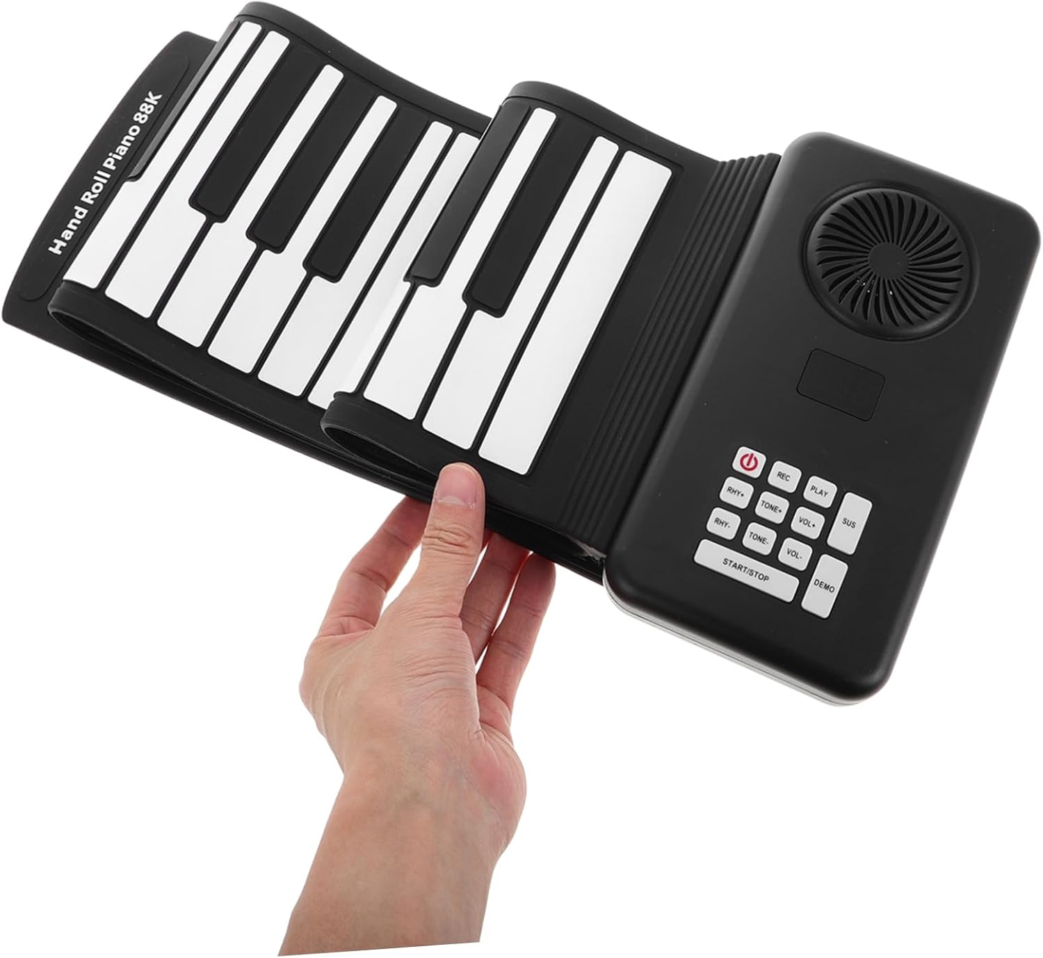 Silicone Keys Portable Roll-up Piano with Speaker Foldable Electronic Keyboard for Music Practice for Beginners and Adults