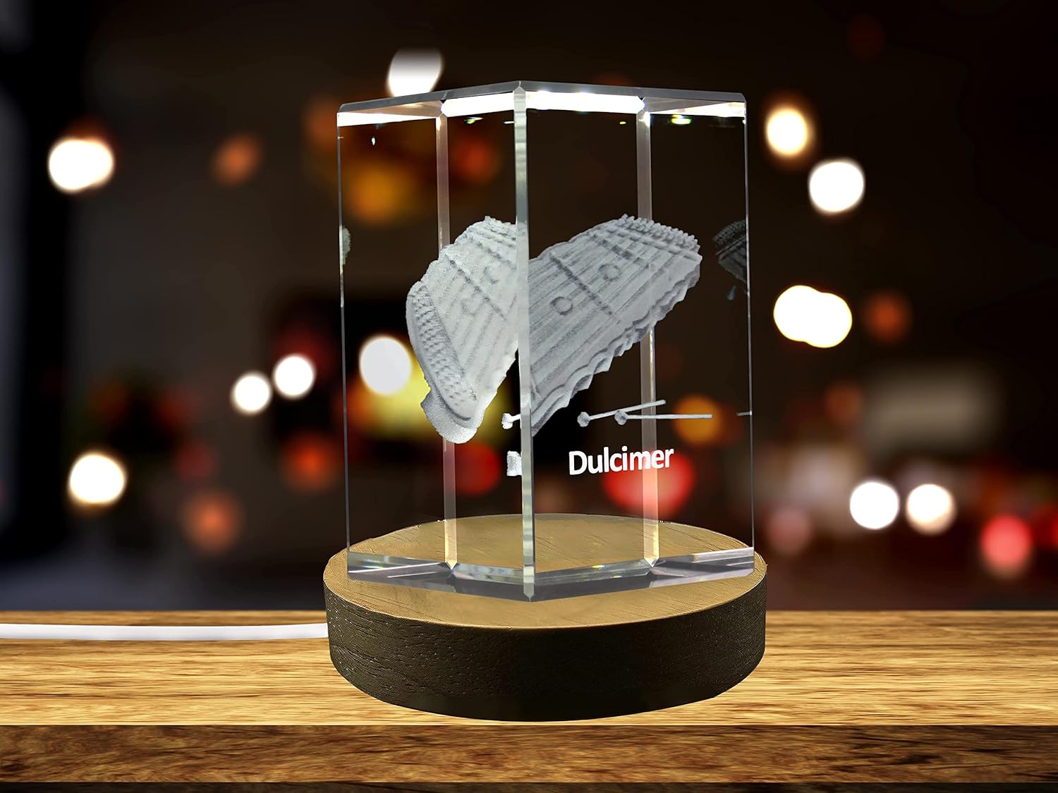 Dulcimer (Hammer) 3D Engraved Crystal 3D Engraved Crystal Keepsake/Gift/Decor/Collectible/Souvenir (X-Large)