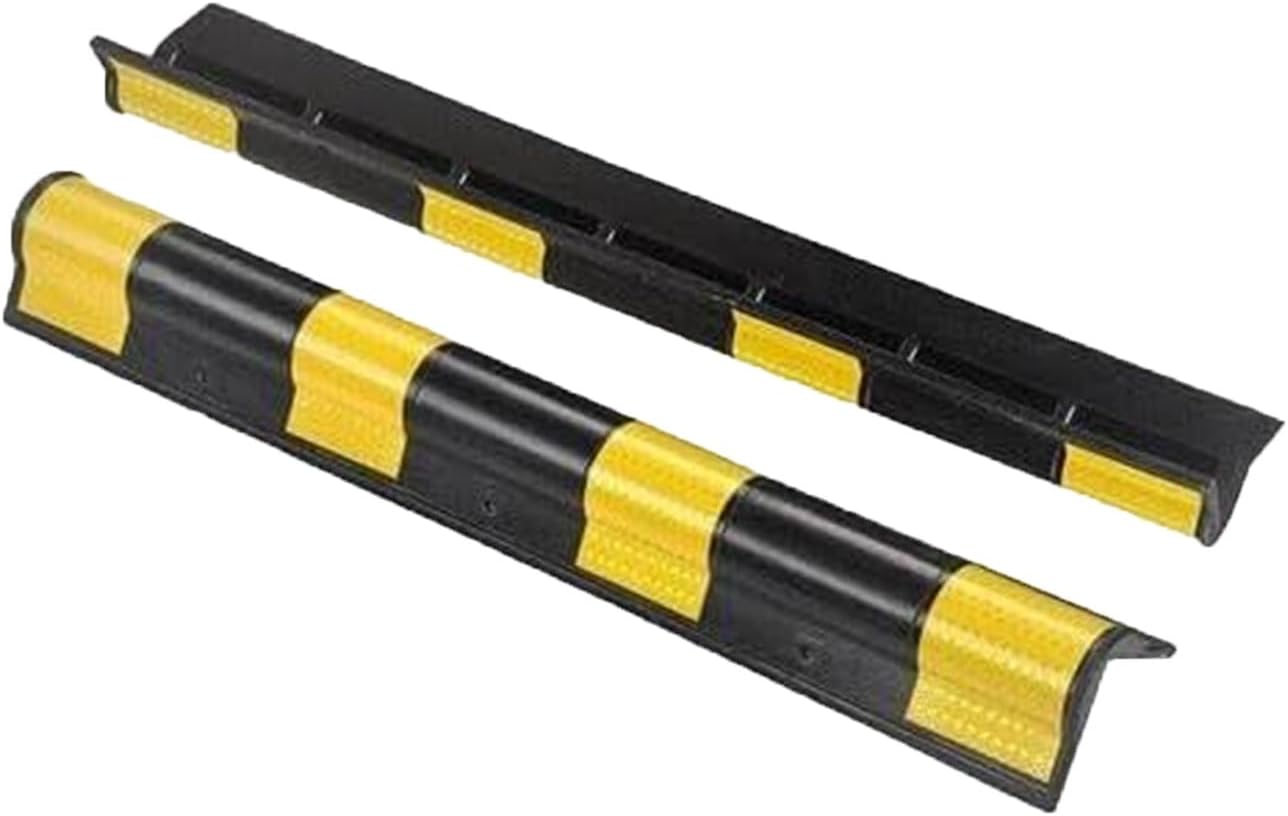 Rubber Corner Protectors for Parking Pillars Reflective Garage Wall Protection Strips Easy to Install with Yellow Stripes Suitable for car dealerships car Washes and Repair Shops
