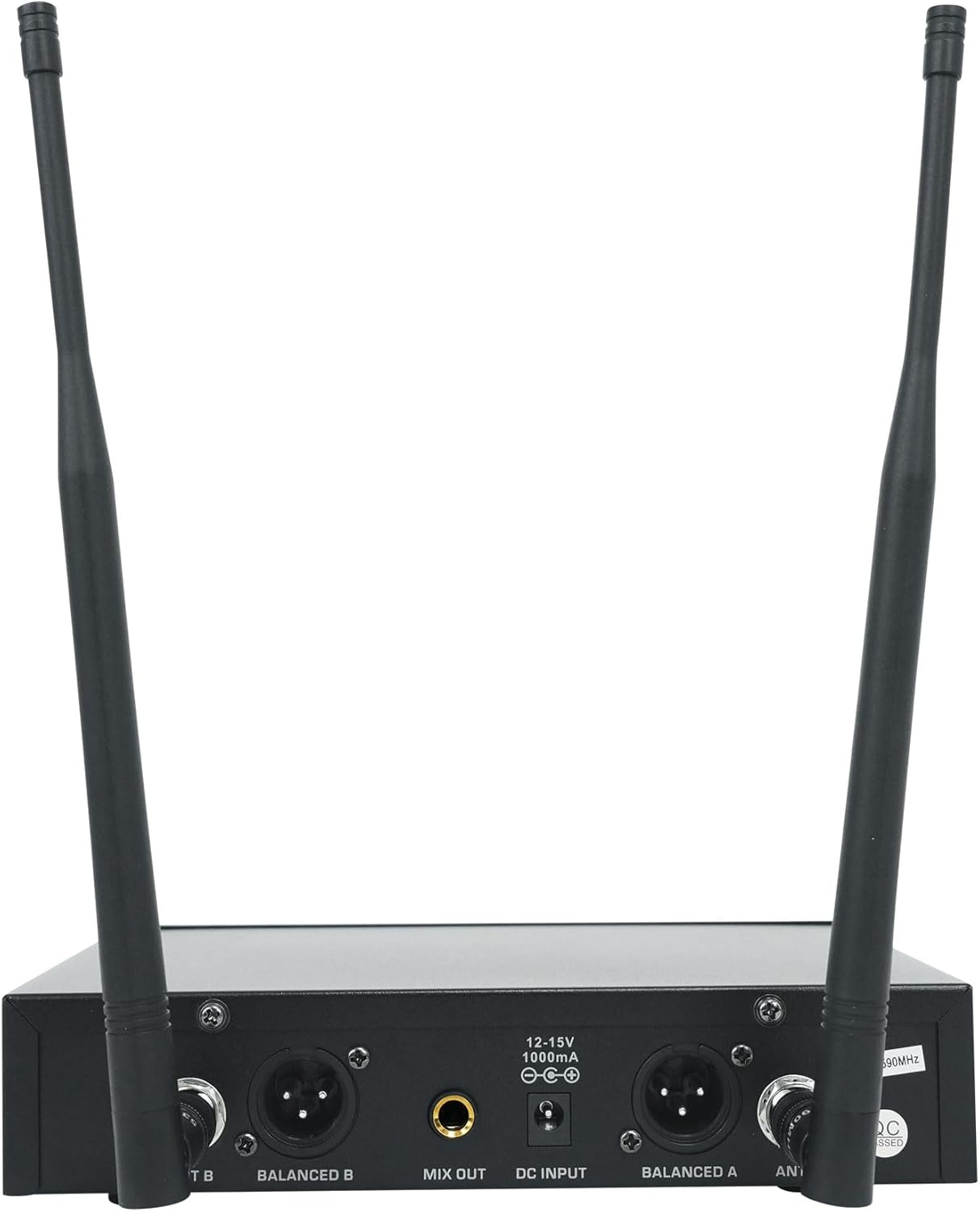 Rockville RWM-200 H2 Dual Handheld UHF Microphone System, 200 Channels, On-Mic 3-Band EQ & Echo, up to 500ft Range, XLR Outputs, Cardioid Mics, Full Metal Build, Ideal for Events, DJ, Karaoke