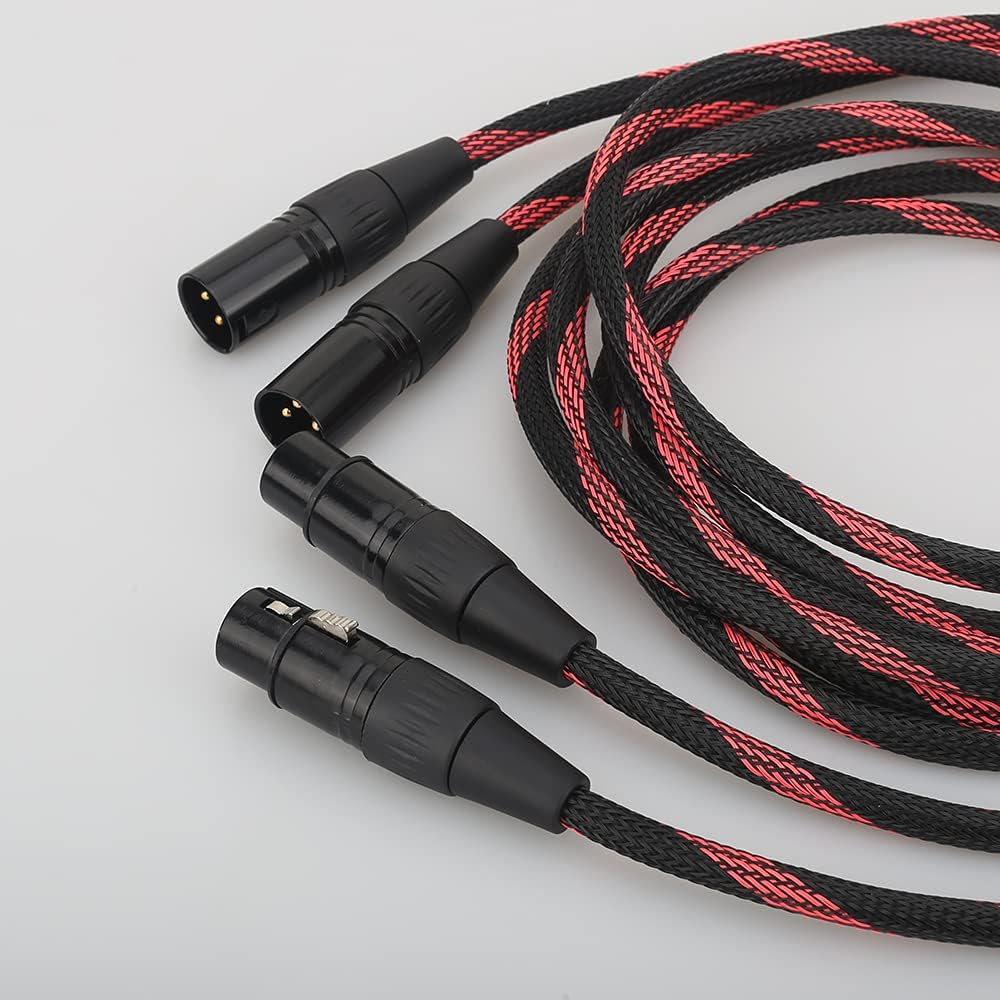 HI-End Copper XLR Balanced Audio Cable 4N OFC 3 Pin 2 XLR Male to Female Audio Cable (Length : 1.5m)