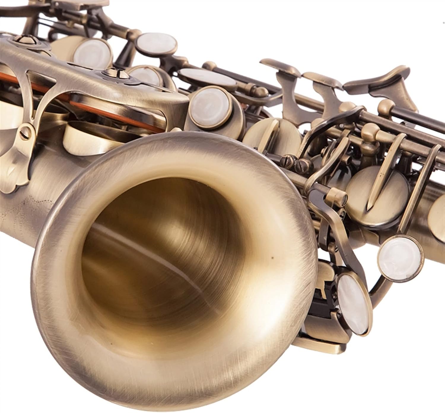 Bb Saxophone Sax Brass Material Woodwind Instrument with Case Gloves Cleaning Cloth Brush