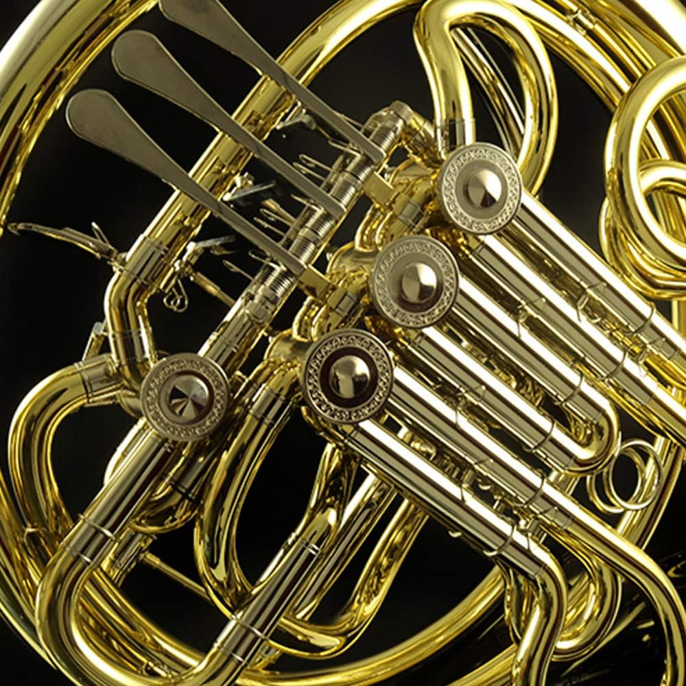 Y35 Symphony Orchestra Brass Gold Lacquer F Tone Bb 4 Key Double French Horn