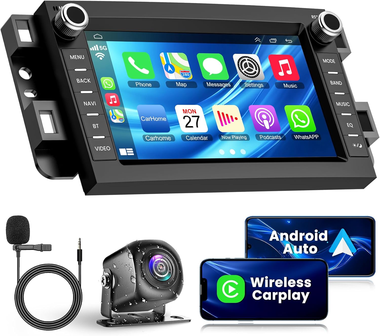 Advanced Android 13 Car Radio for Chevrolet/Holden/Daewoo/Pontiac 2006-2011, 7 Inch IPS Touchscreen Car Stereo for Aveo 2002-2011, 4GB RAM+64GB ROM, CarPlay& GPS Navigation