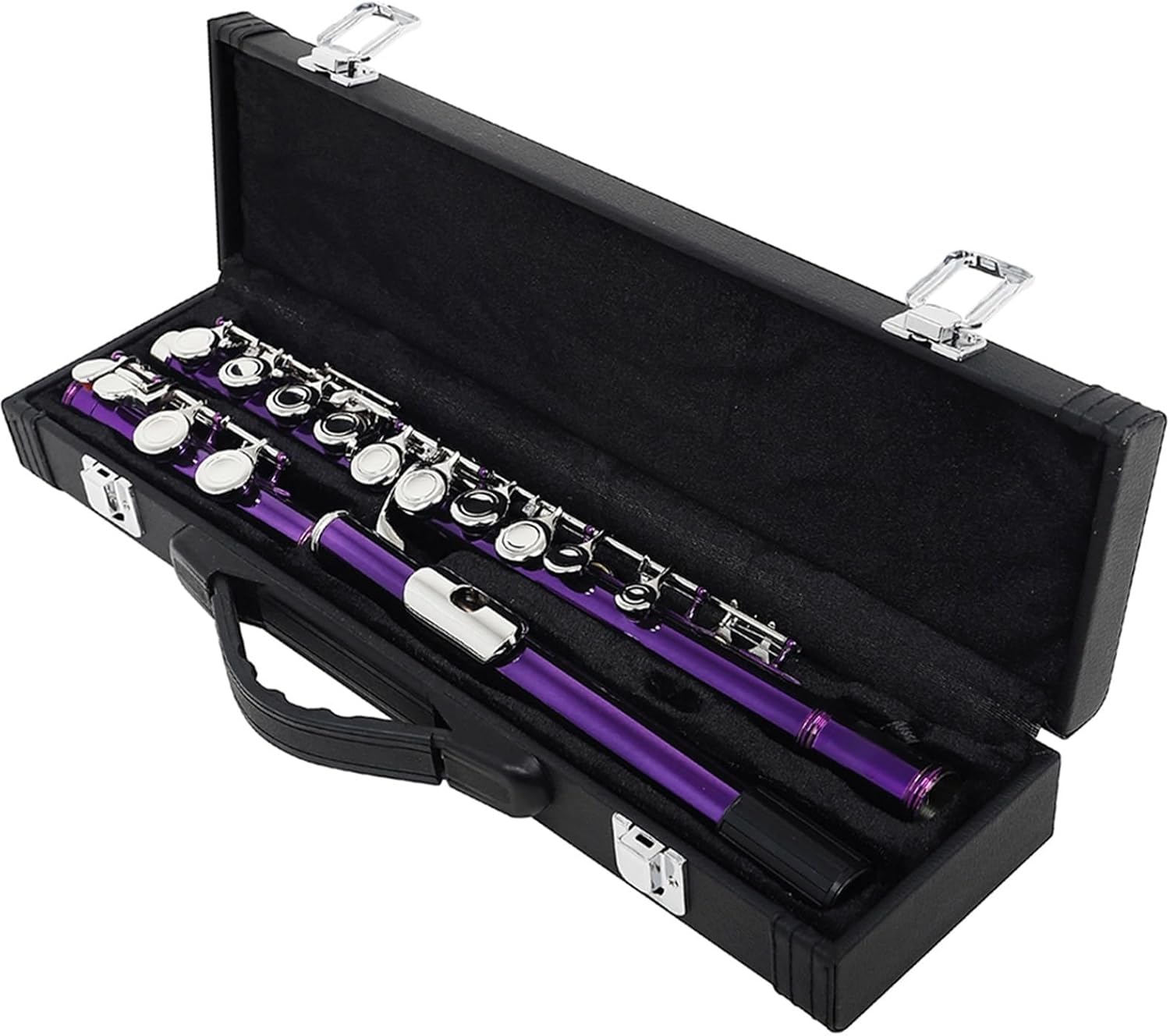 Flute Western Flute Nickel Plated 16 Holes C Key Cupronickel Flute Woodwind Instrument with Case Flutes Musical Instruments