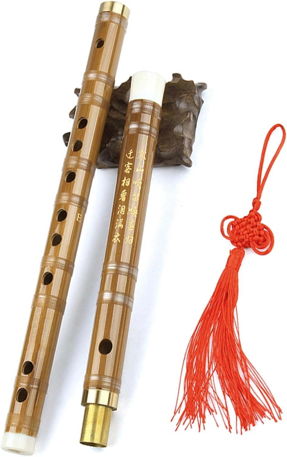 Bamboo flute, Bamboo Flute C/D/E/F/G Key Professional China Musical Wood Instrument Chinese Dizi Transversal Brass Beginners bamboo flute(G)