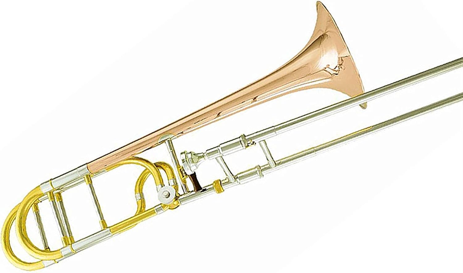 Standard Trombone Bb/F Tenor Trombone Gold Brass Bell with Mouthpiece Carry Case Musical Instruments Valve Trombone
