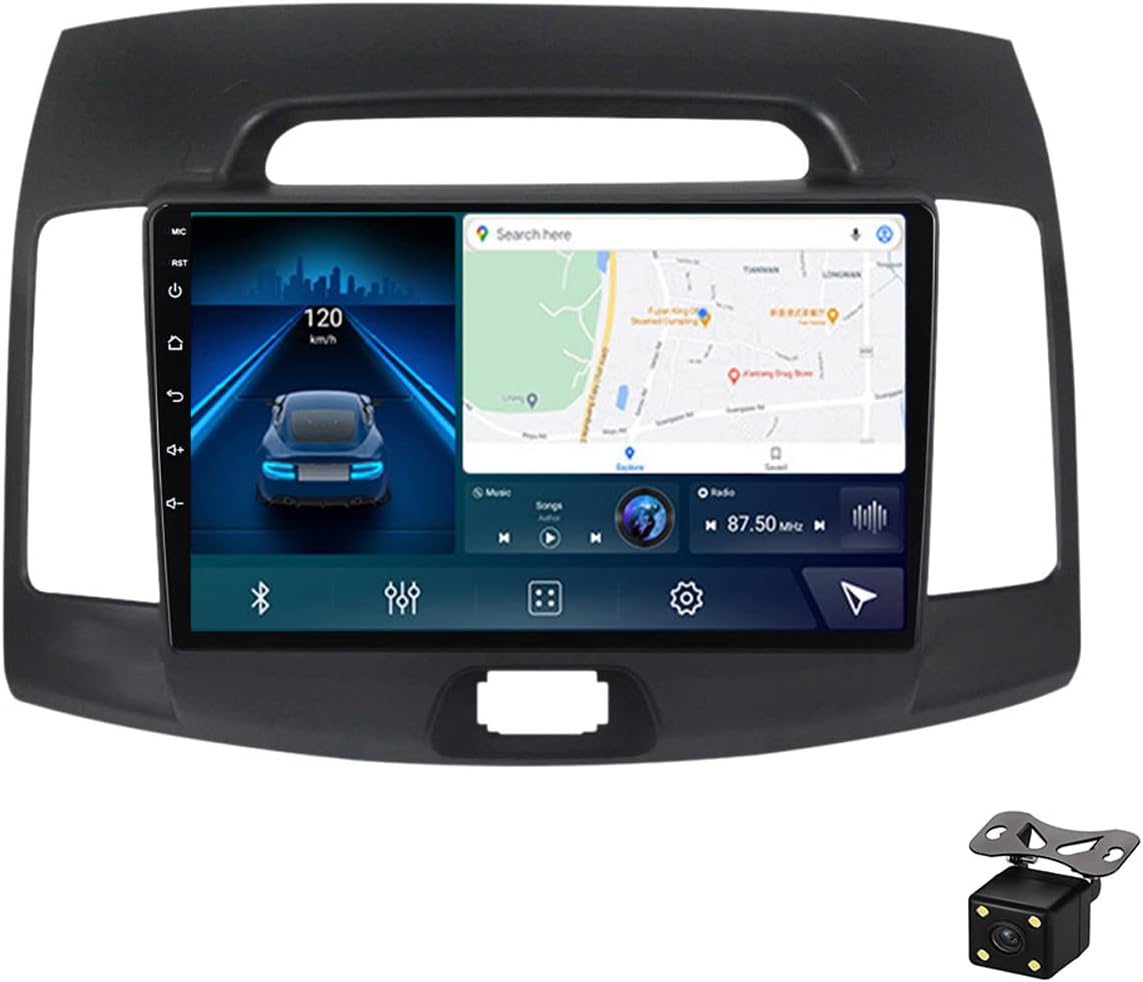 Double Din Car Stereo Car Multimedia MP5 Player for Hyundai Elantra 2006-2011 with Backup Camera Support Carplay/DSP/USB/FM Radio/Mirror Link/Steering Wheel Control