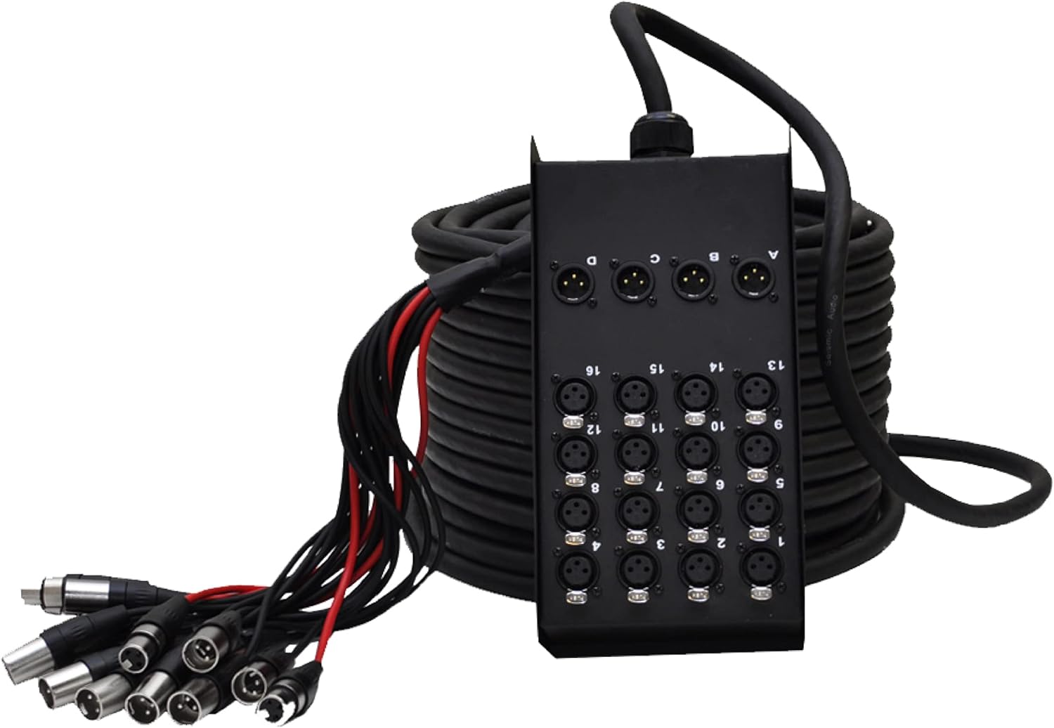 Seismic Audio Speakers 16 Channel Low Profile XLR Send Circuit Board Snake Cable, XLR Splitter Cable, 100 Feet