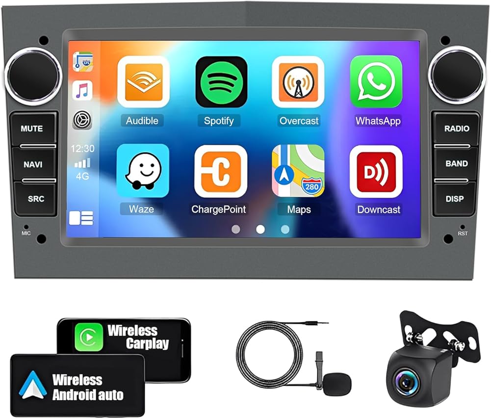 Car Stereo for Opel Astra Tigra 2004-2009/ Antara Corsa Meriva 2006-2011/Signum Vectra 2003-2008/Zafira 2005-2011/Combo 2000-2011, Car Audio Receivers with CarPlay Android Auto4+64G Radio 511
