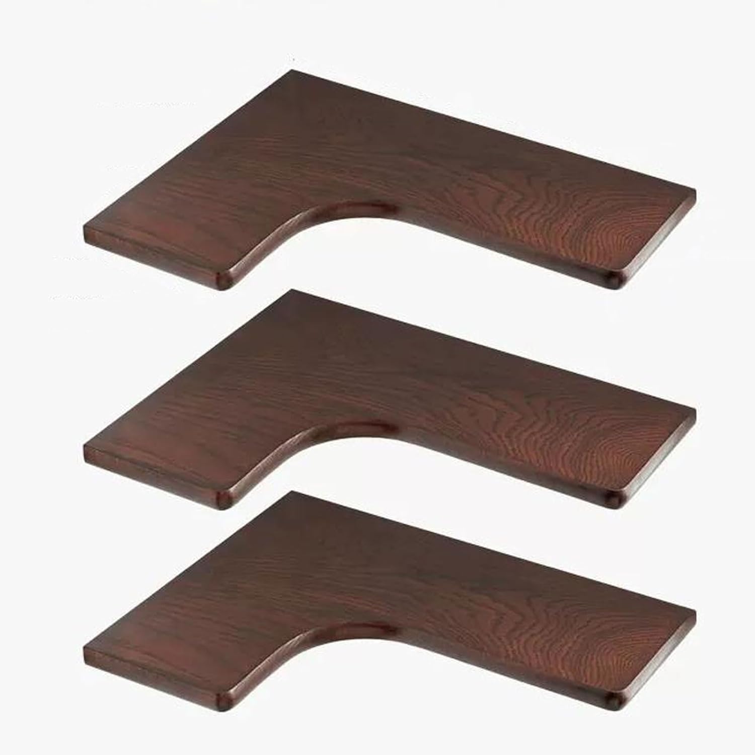Floating Shelf Unit Solid Wood Corner Wall Mounted Set of 3, L Shape Wood Display Storage Wall Shelves Rack for Living Room, Bedroom, Office, Bathroom Kitchen & Decoration,Easy-to-Insta