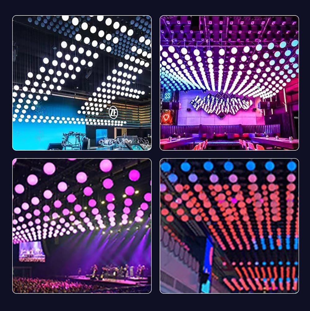 Lifting LED Football Light,w/Controlled Kinetic Football Light,Full-Color Point-Controlled Atmosphere Light,Floating Flash Light,for Wedding