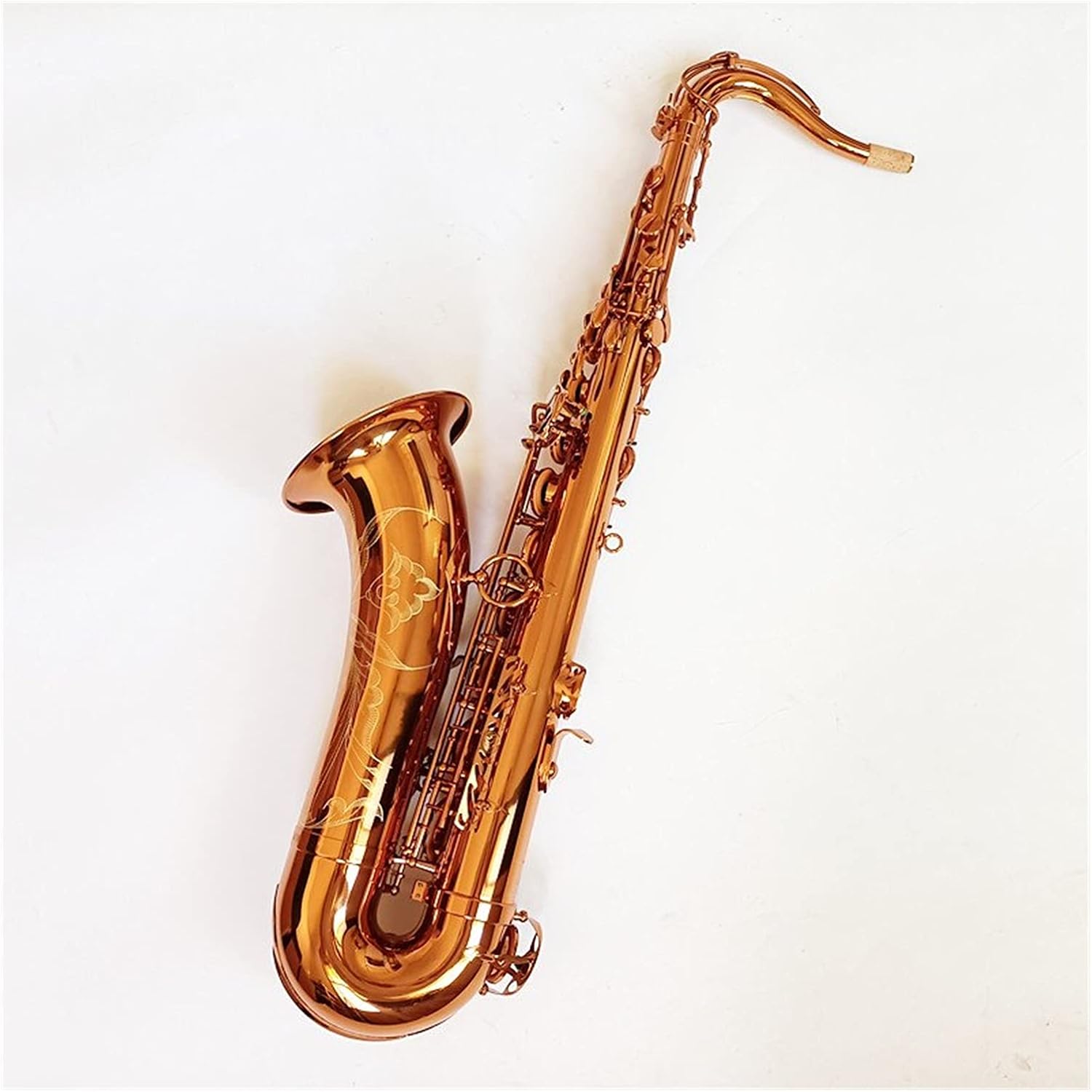 Tenor Saxophone Instruments Coffee Color Copper Simulation Brass with Mouthpiece Student Saxophone