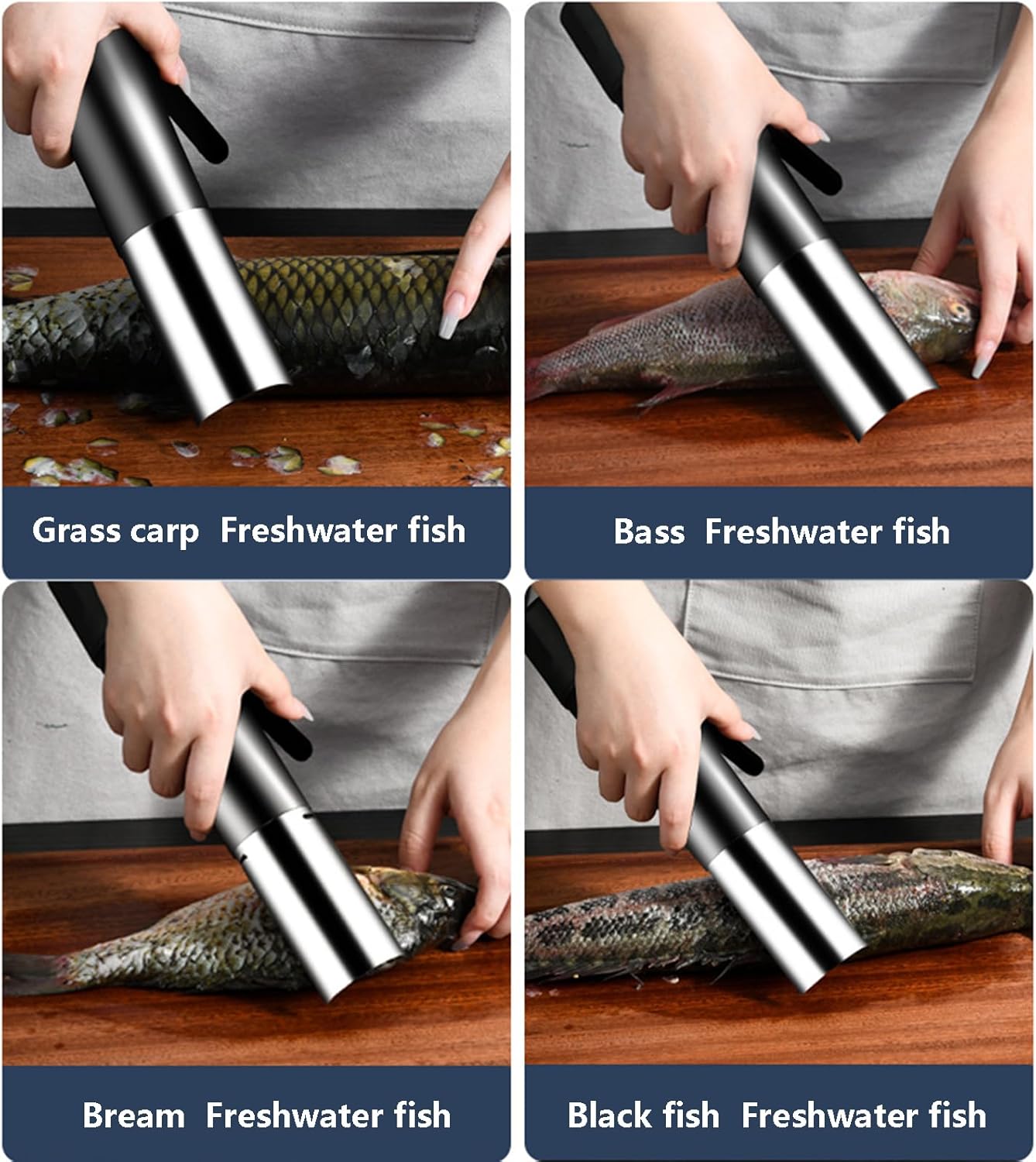 Fish Scaler Remover No Mess Electric Drum Fish Scaler Machine Rechargeable Scale Scraper for Chef And Home Cooks Fish Cleaning Tools for Scraping Fish Scale, Chargeable