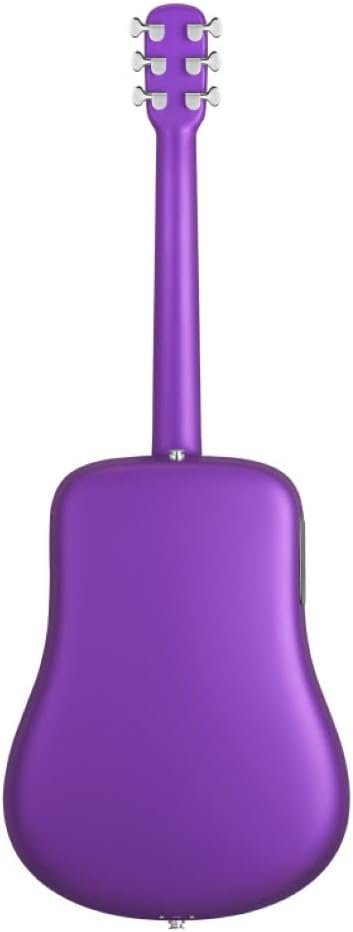 LAVA ME 4 Acoustic Electric Guitars Carbon Fiber Purple Bundle with Rok-It Tripod Guitar Stand, Kopul Premium Performance 3000 Series Instrument Cable, Classic Celluloid Guitar Picks 12-Pack