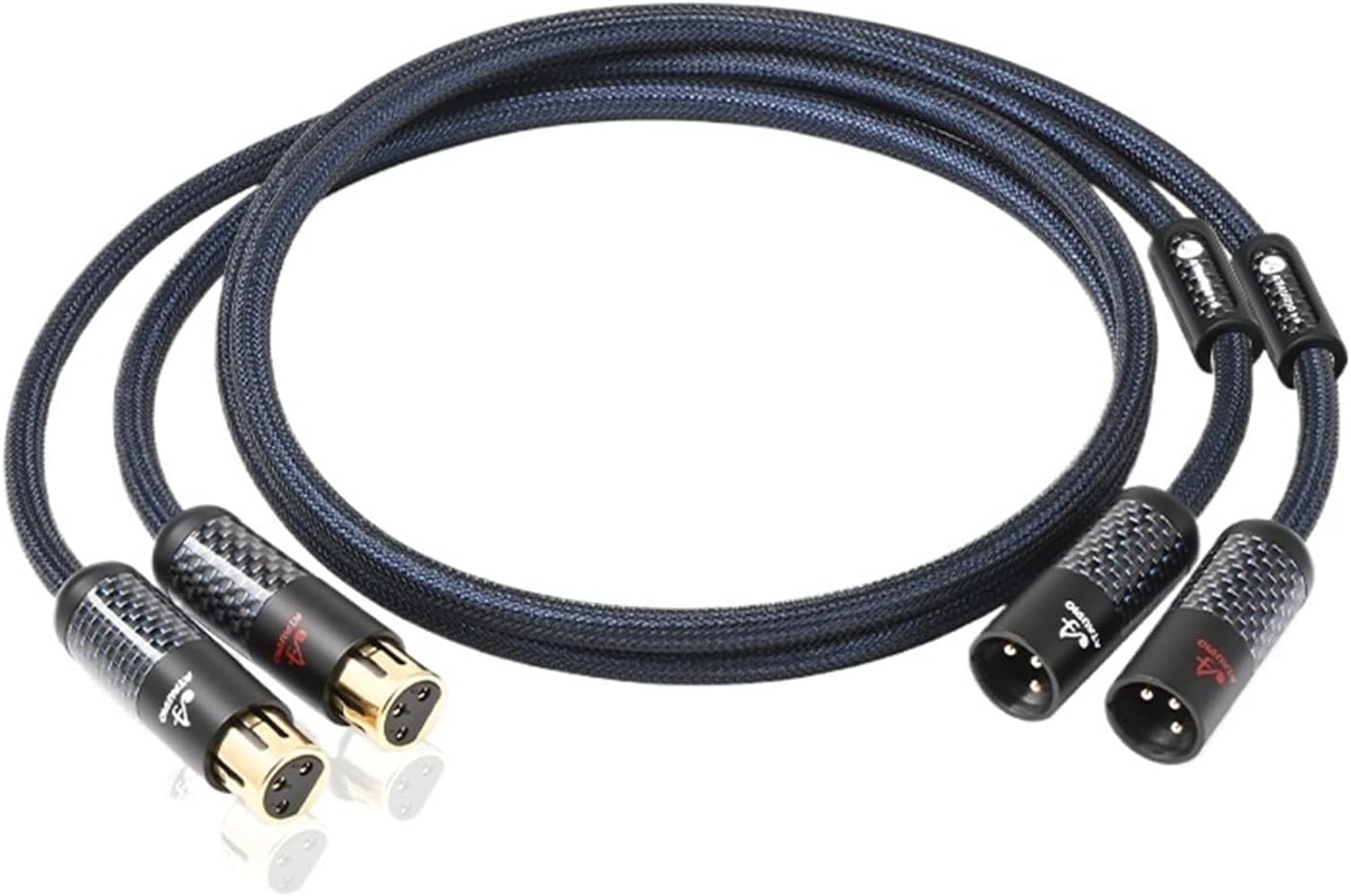 XLR Cable Pure Silver Male to Female Balanced 3Pin XLR Interconnect Audiophile Cable for Microphone Mixer CD Player(One Pair XLR Cable,5m)