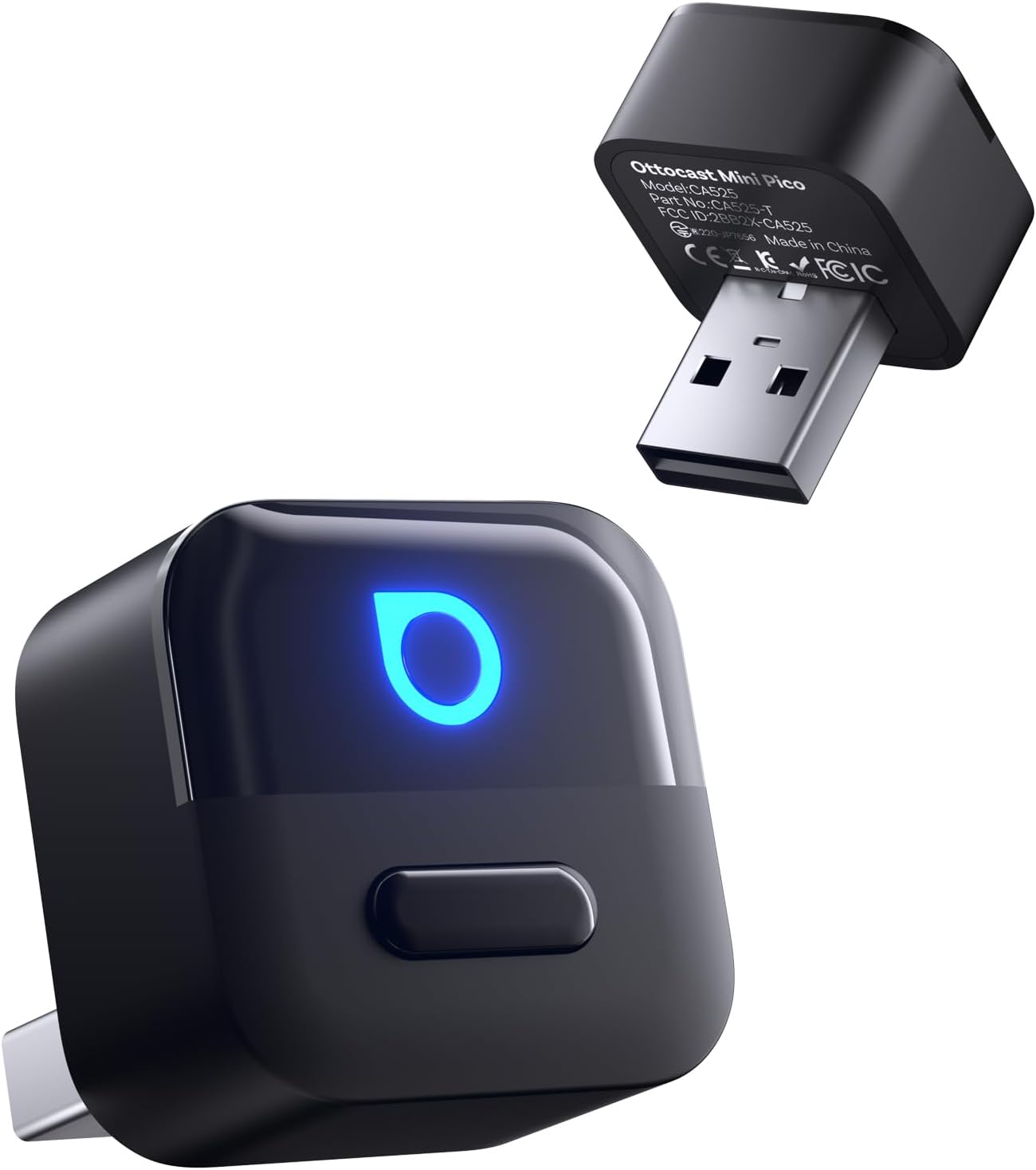 OTTOCAST Mini Pico 2026 Wireless CarPlay Adapter for iPhone & Android – Plug and Play Android Auto Adapter, Fast Connection, Small & Space-Saving