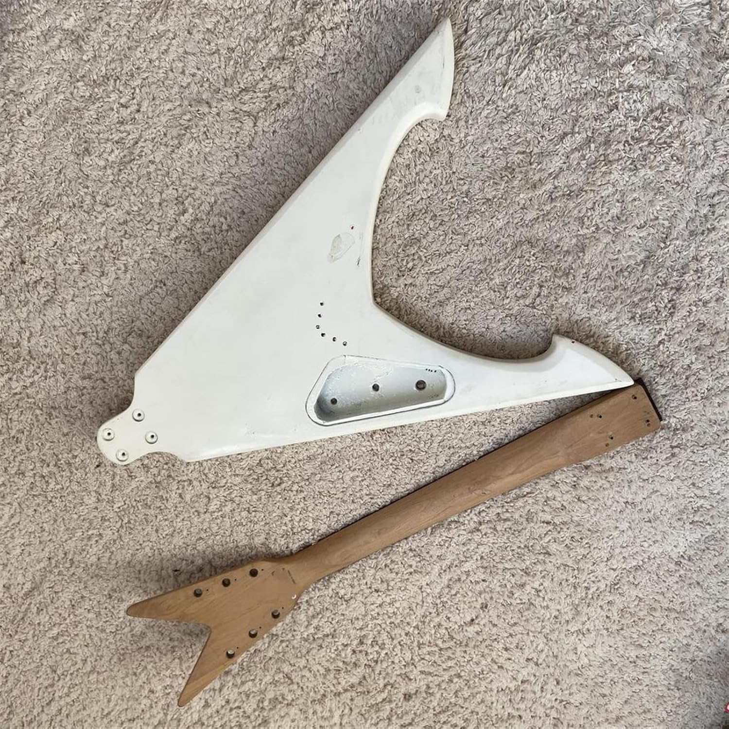 FLFL Electric Guitar Body Beautiful Design Unfinished Guitar Kit