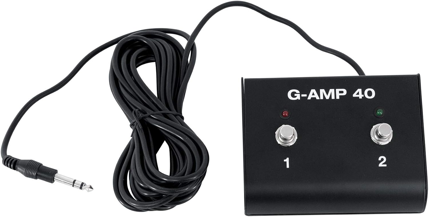 Rockville G-AMP 40 Bundle: Guitar Combo Amplifier, RMC-XLR Wired Microphone, 10 in Speaker, Bluetooth, USB, Microphone Input, Footswitch, Speaker Cabinet, DJ Handheld, Metal Body, Two Cables, 2-Items