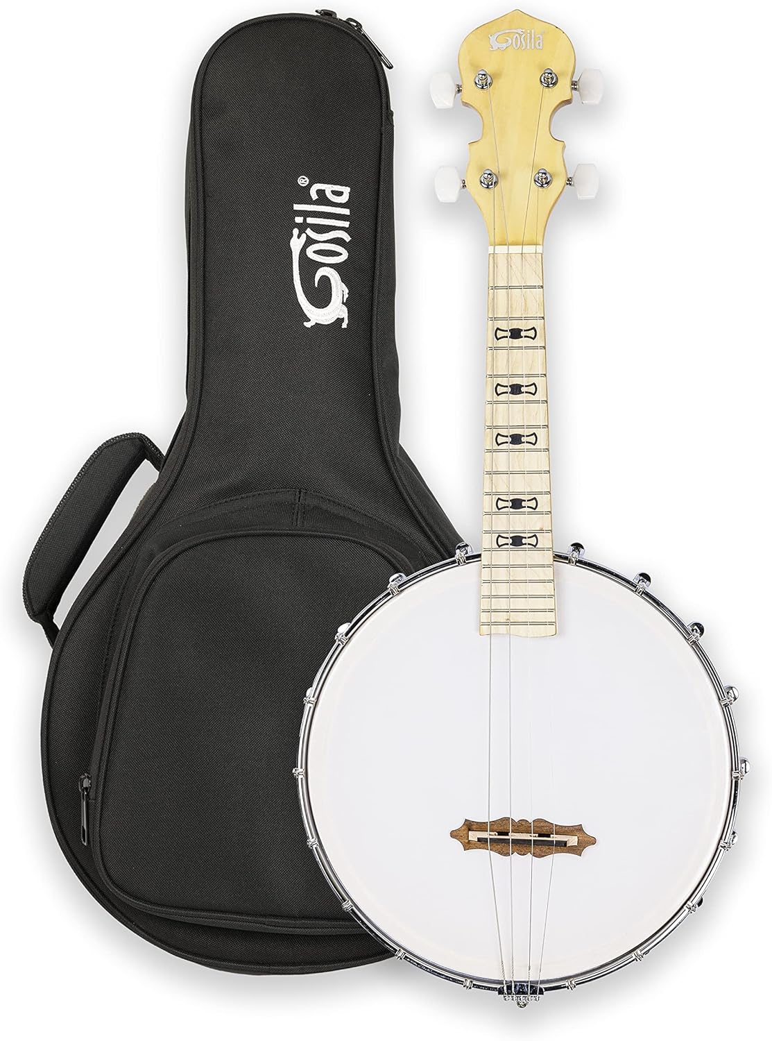 Banjolele 4 String Banjo Ukulele kit Stringed Musical Instruments for Adult Beginner Maple Body Material Maple Neck Material Type