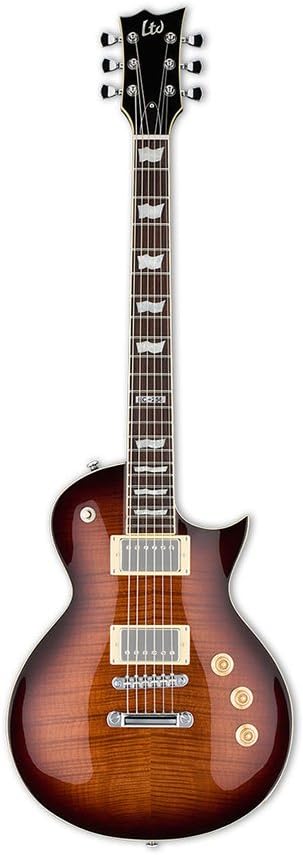 ESP LTD EC-256FM Electric Guitar, Dark Brown Sunburst