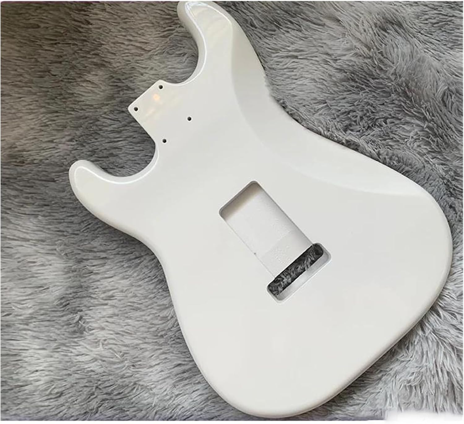 Guitar Body Guitar Replacement Parts Electric Guitar Alder Wood Body With F Holes White Body In High Gloss Finished For SSS Semi-hollow DIY Body