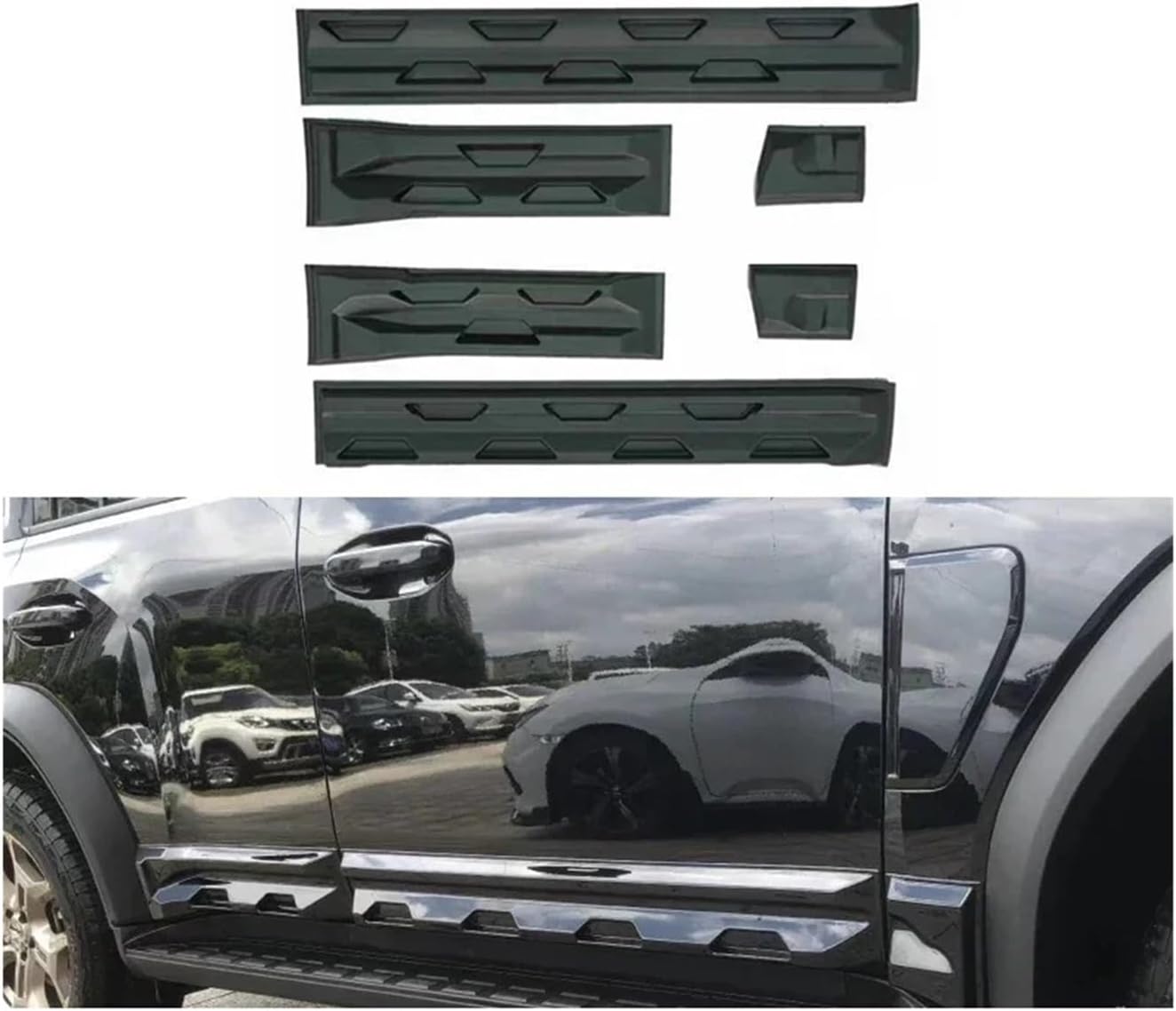 Compatible For JETOUR Traveler T2 2023-2024 Car ABS Side Skirt Modification City Hunter Car Door Guard Plate Exterior Car Accessories