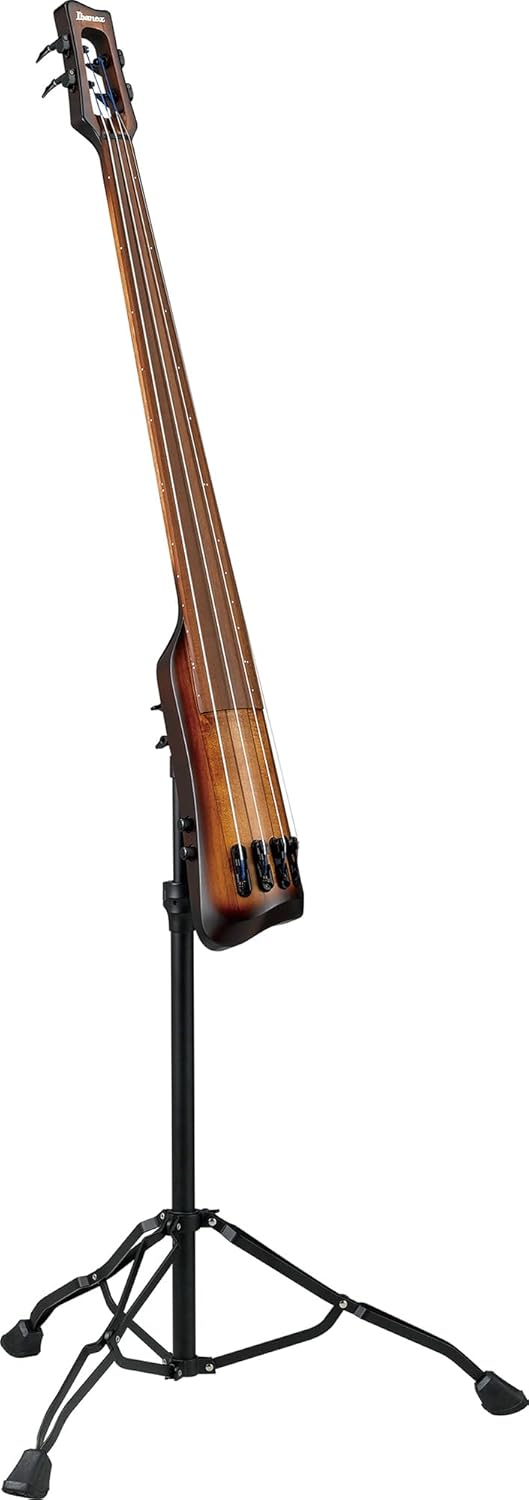 Ibanez UB804 Upright Bass - Mahogany Oil Burst Bundle with Gig Bag, Tuner, Strap, Instrument Cable, Instructional DVD, and Austin Bazaar Polishing Cloth