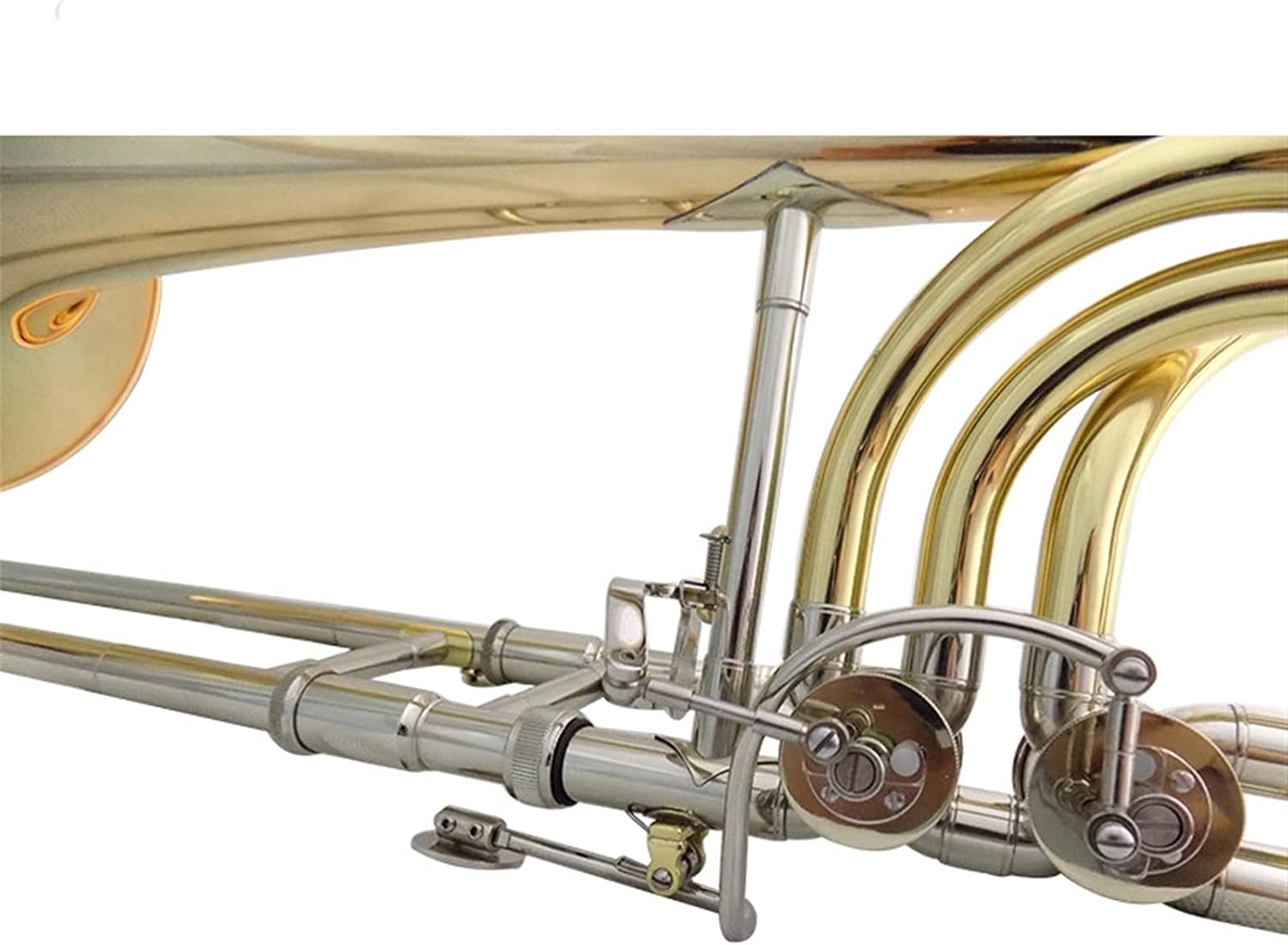 Standard Trombone Bb/F/EB/D Bass Trombones with Case Mouthpiece Gold Brass Bell Trombone Musical Instruments Trombon Lacquer Silver Plated Valve Trombone