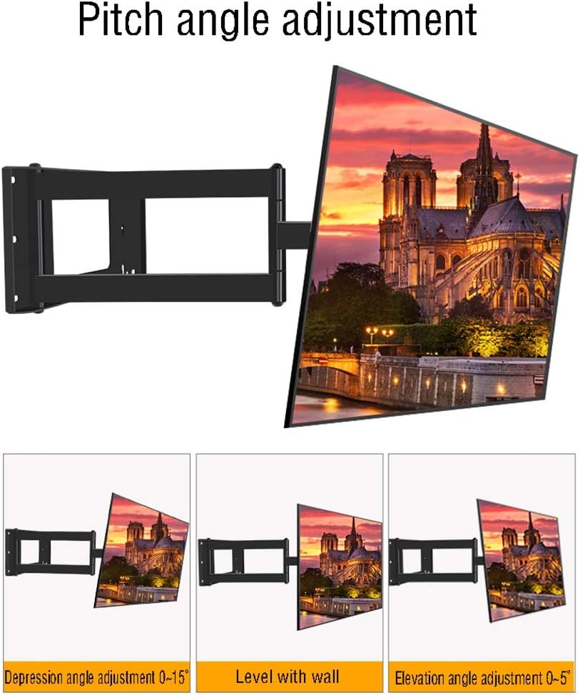 Tv Wall Mount Wall Mount Tv Bracket, for Most 37-70 Inch TVs, Holds Up to 45kg, Maximum Distance is 600x400mm
